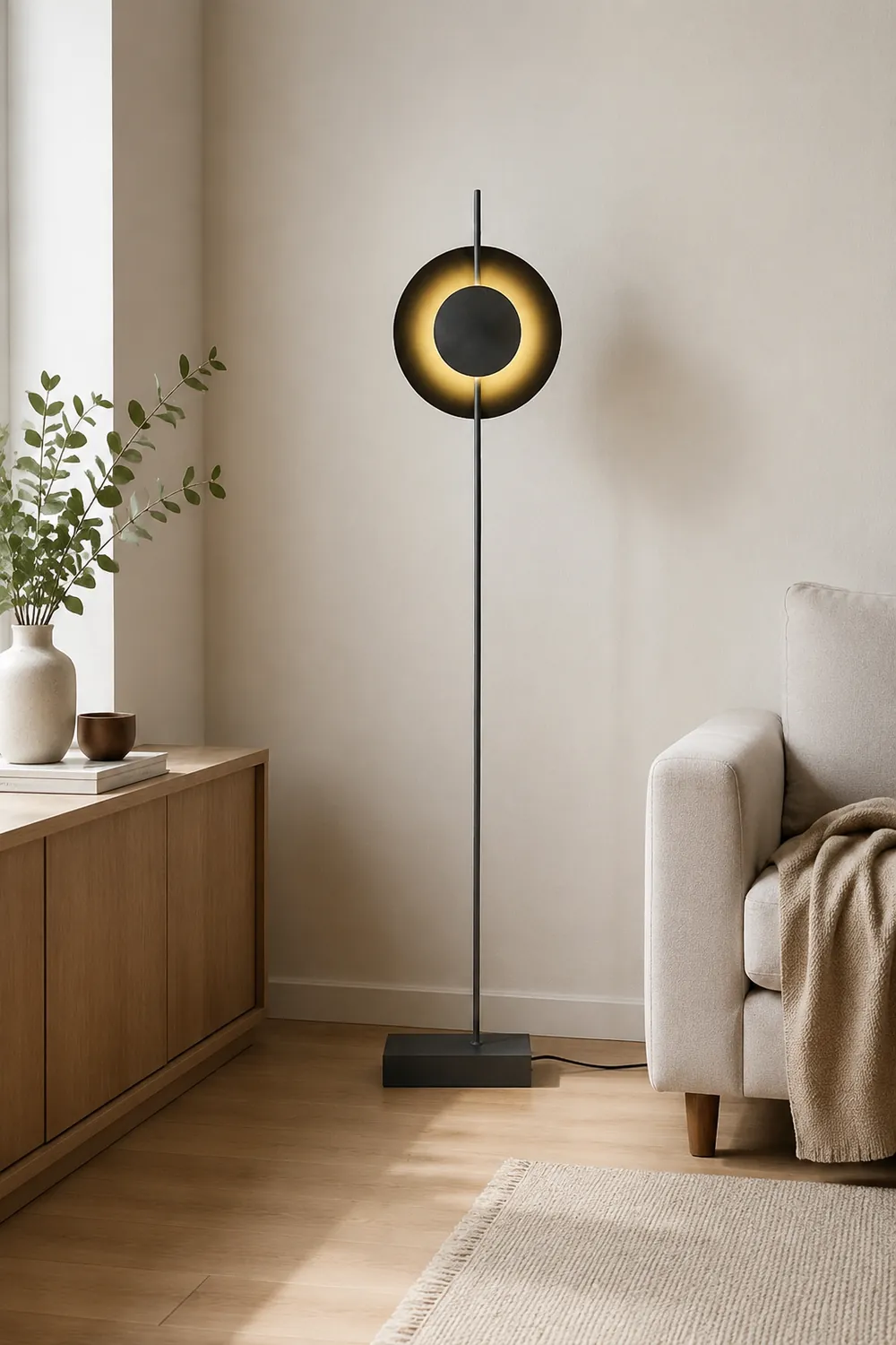 Salgado Industrial Semicircle Metal Floor Lamp - Lumpaz