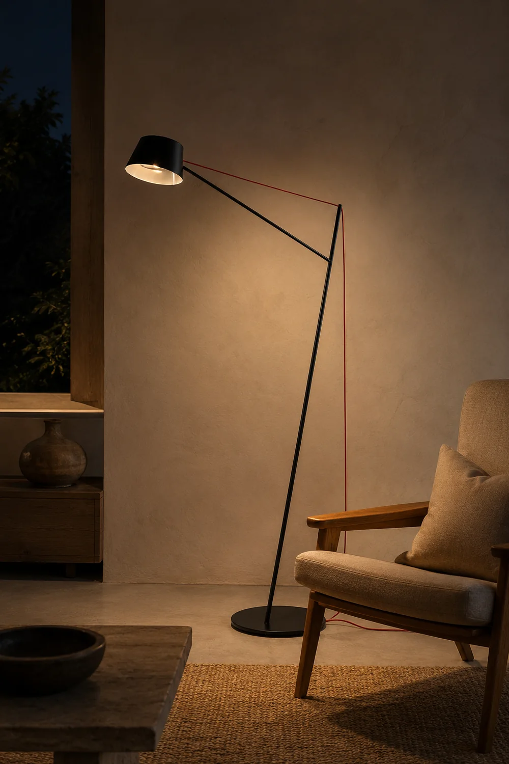 Salgado Modern Arc Linear Metal Floor Lamp, Black - Lumpaz