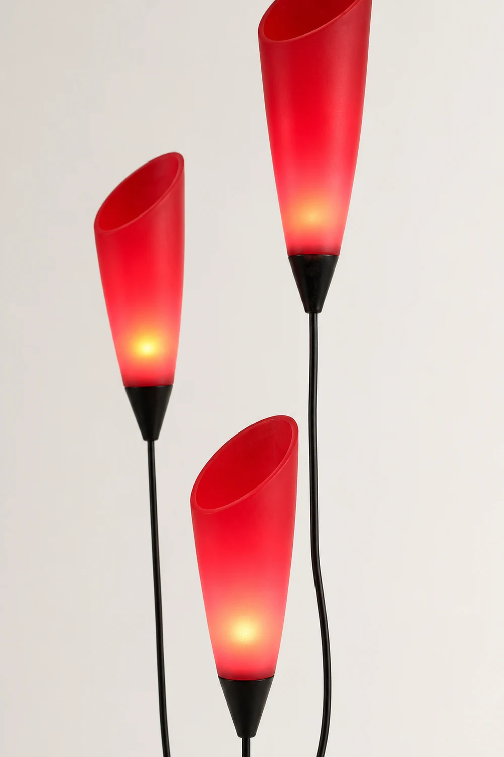 Bella Torchiere Multi Bulb Metal/Acrylic Floor Lamp, Red - Lumpaz