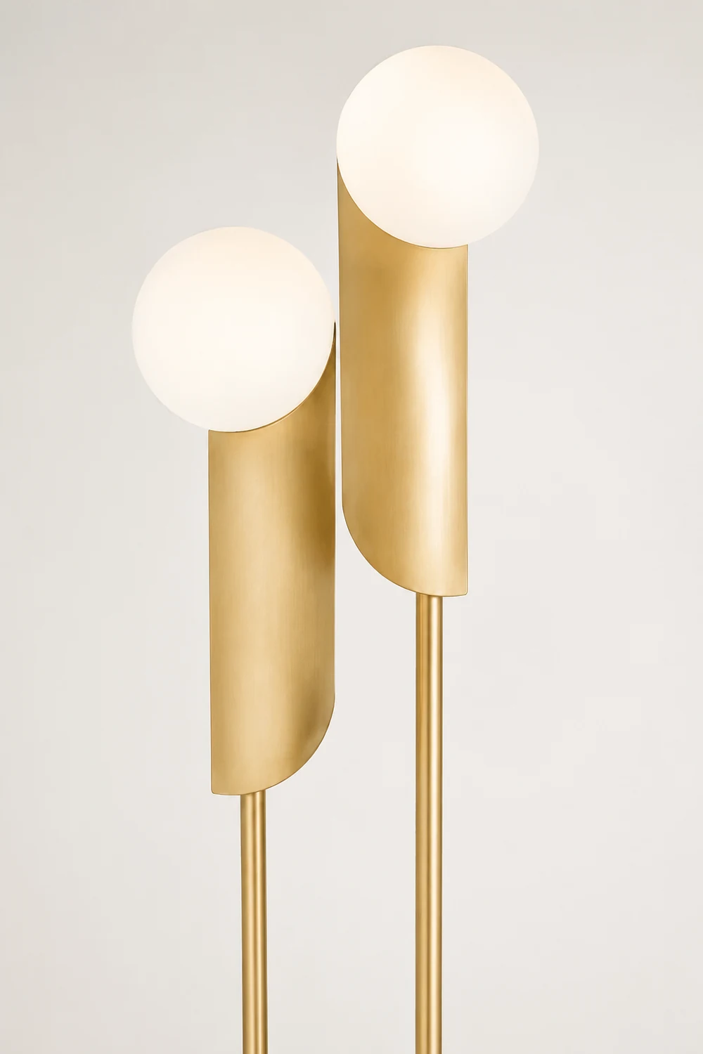 Salgado Minimalist Gold Floor Lamp, Metal, Living room - Lumpaz
