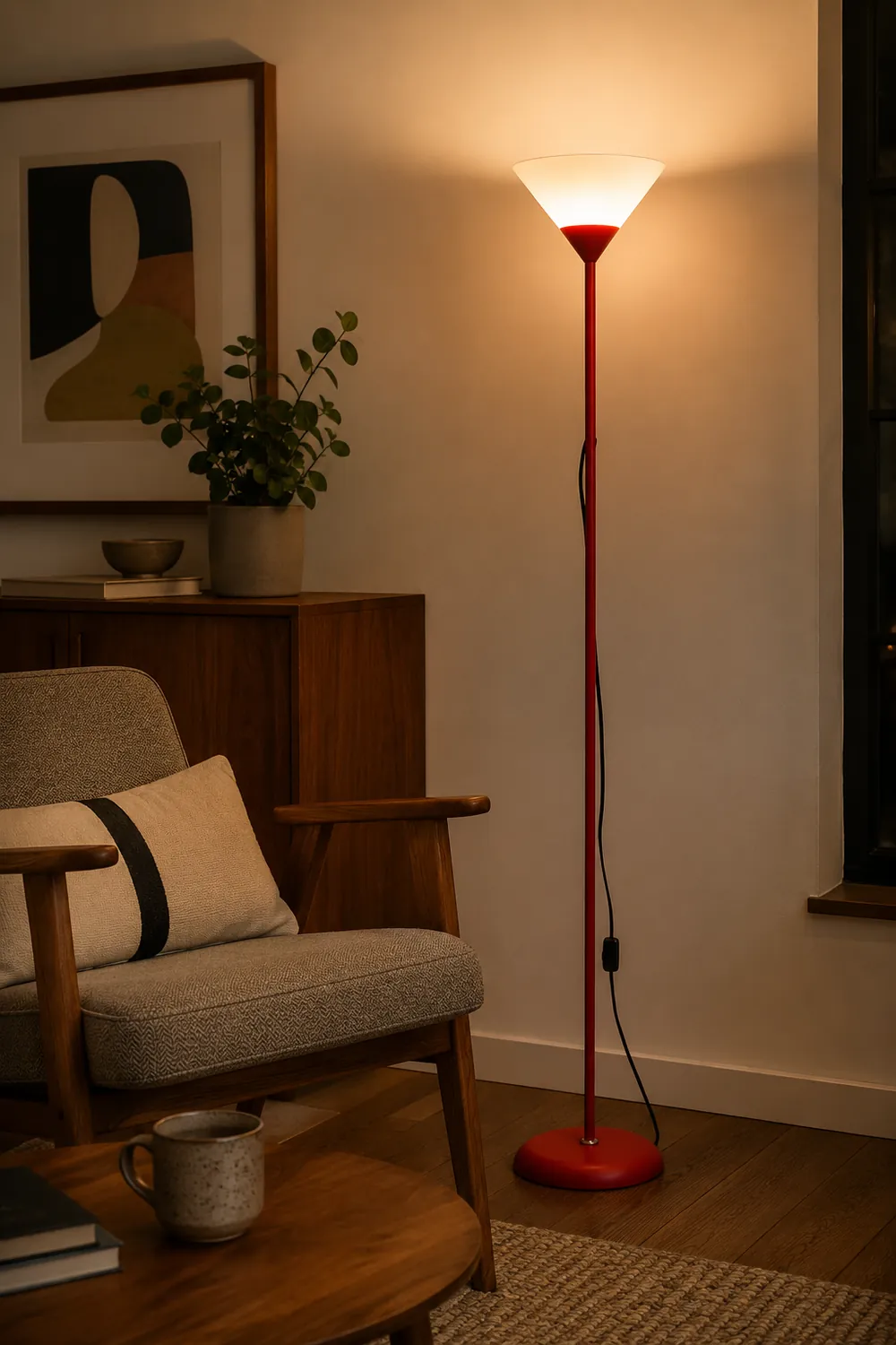Morandi Modern Cup Floor Lamp, Multi Colors, Metal/Acrylic - Lumpaz