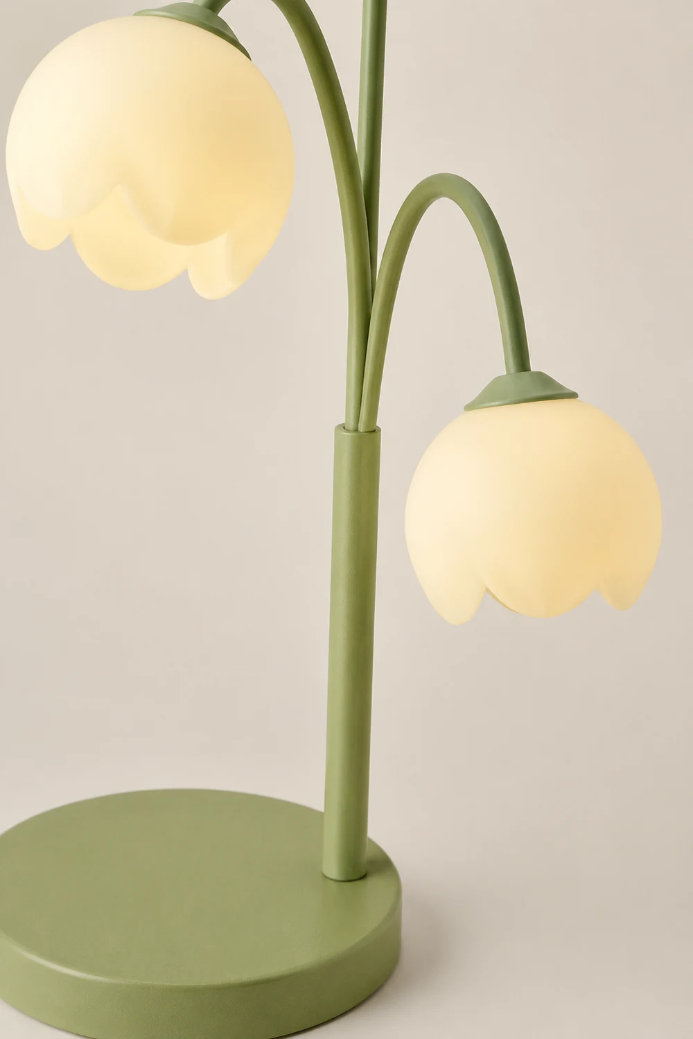 Lily Nordic 3 Lights Flower Metal Glass Floor Lamp,Green Pink - Lumpaz