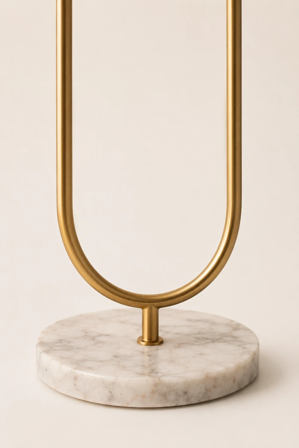 Valentina Modern U-shaped Metal/Glass Floor Lamp, Gold - Lumpaz