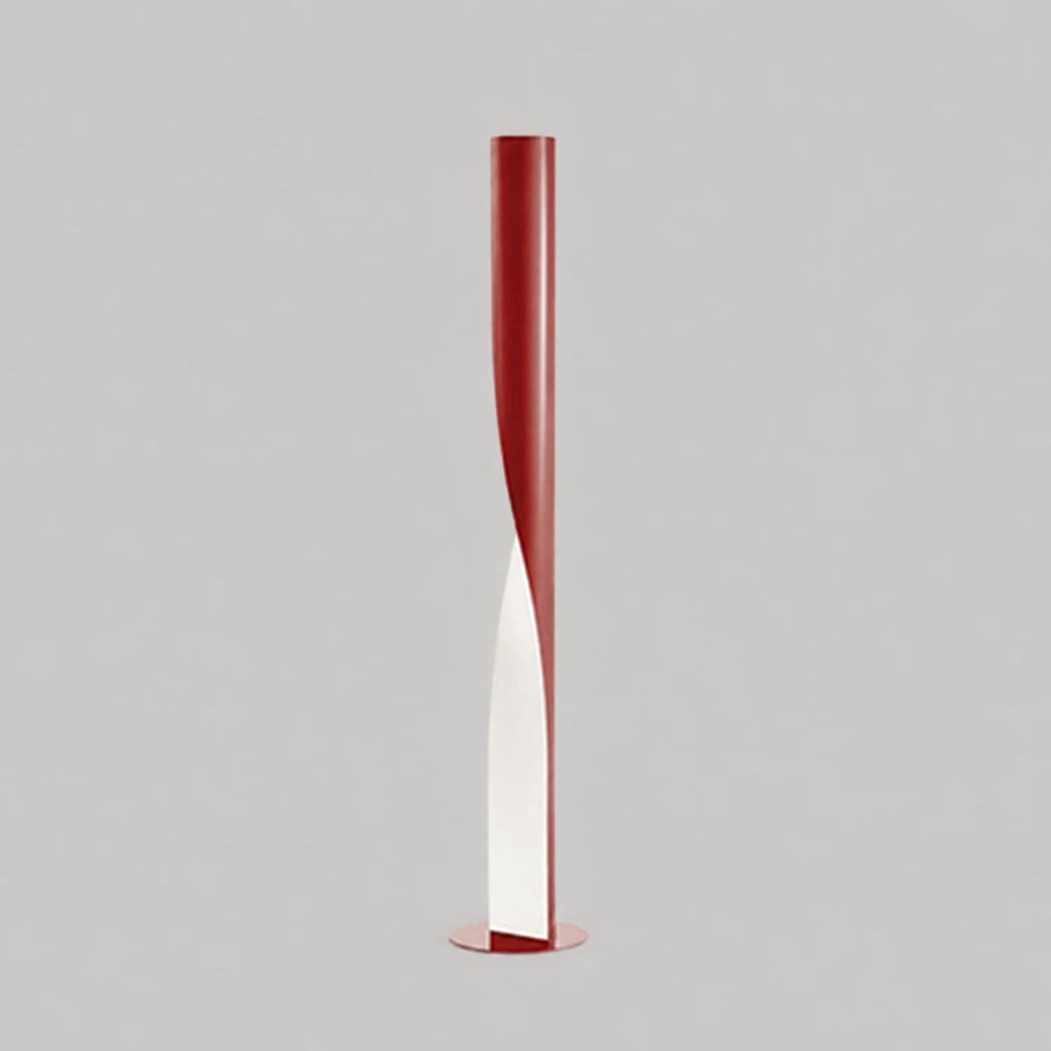 Edge Modern Minimalist Twisted Cylinder Metal Floor Lamp, White/Red/Gray/Gold - Lumpaz