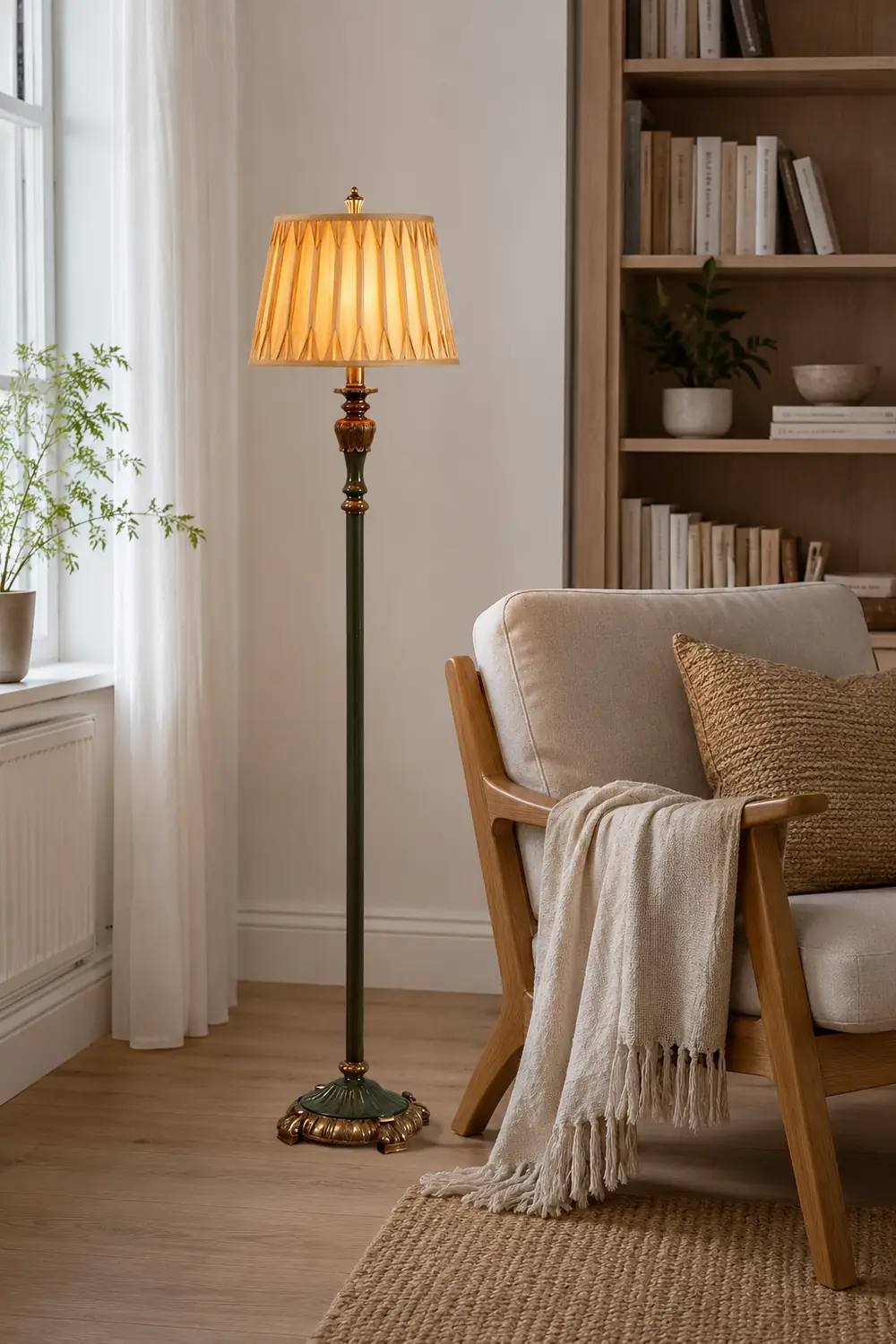 Eryn Retro Dome Metal Resin Floor Lamp - Lumpaz