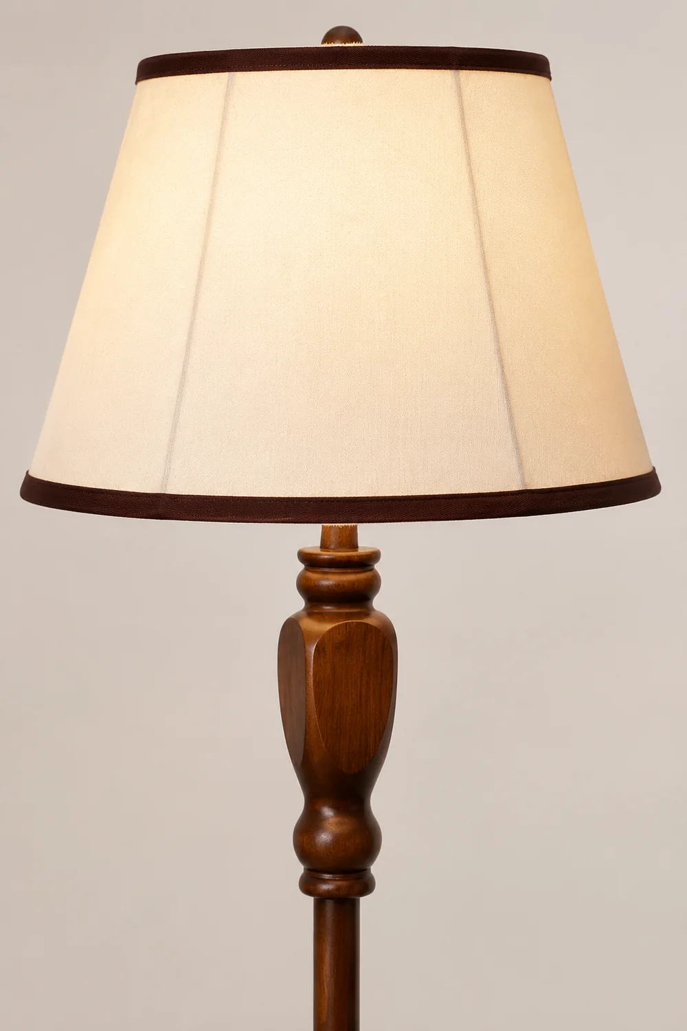 Eryn Retro Drum Fabric Metal Floor Lamp, Beige/Khaki - Lumpaz