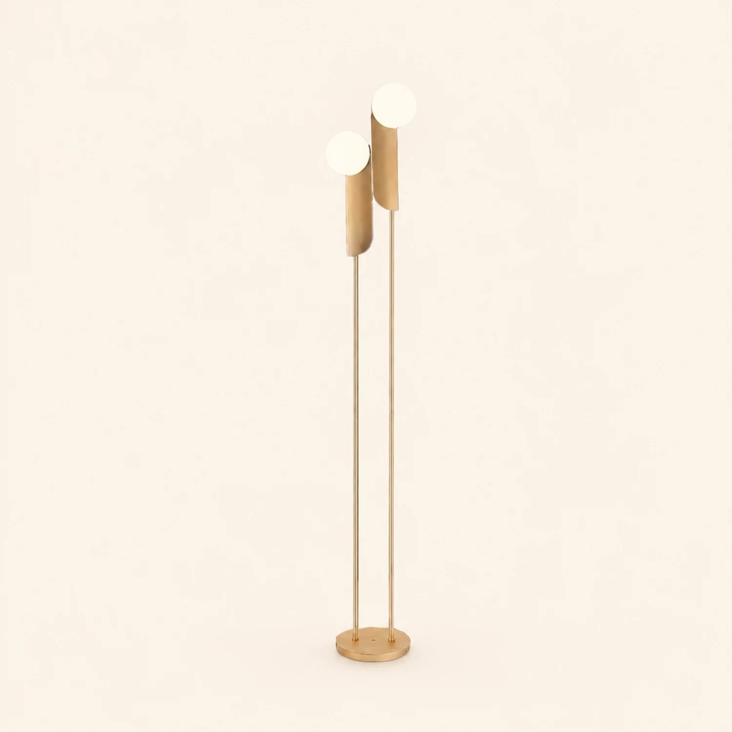 Salgado Minimalist Gold Floor Lamp, Metal, Living room - Lumpaz