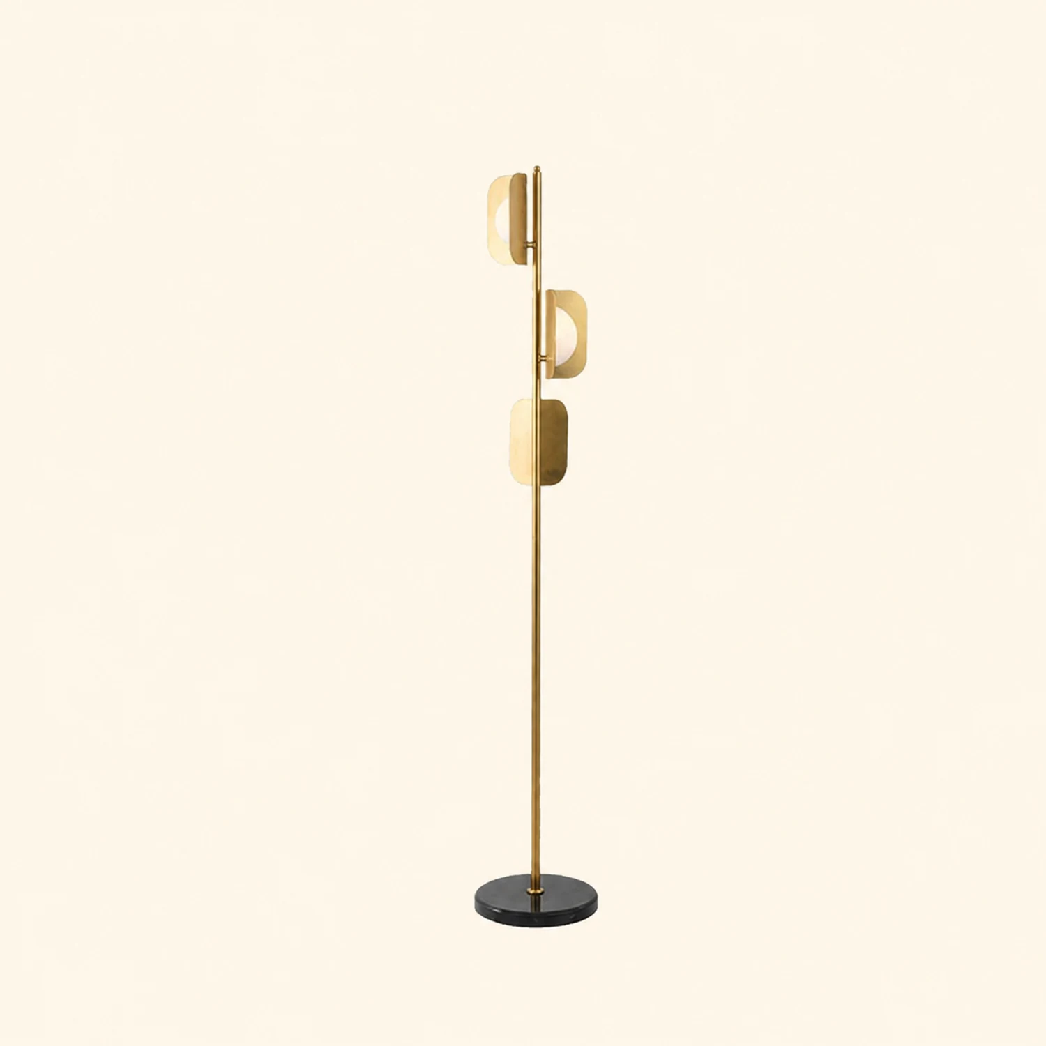 Salgado Simple Gold Floor Lamp, Metal, Living room - Lumpaz