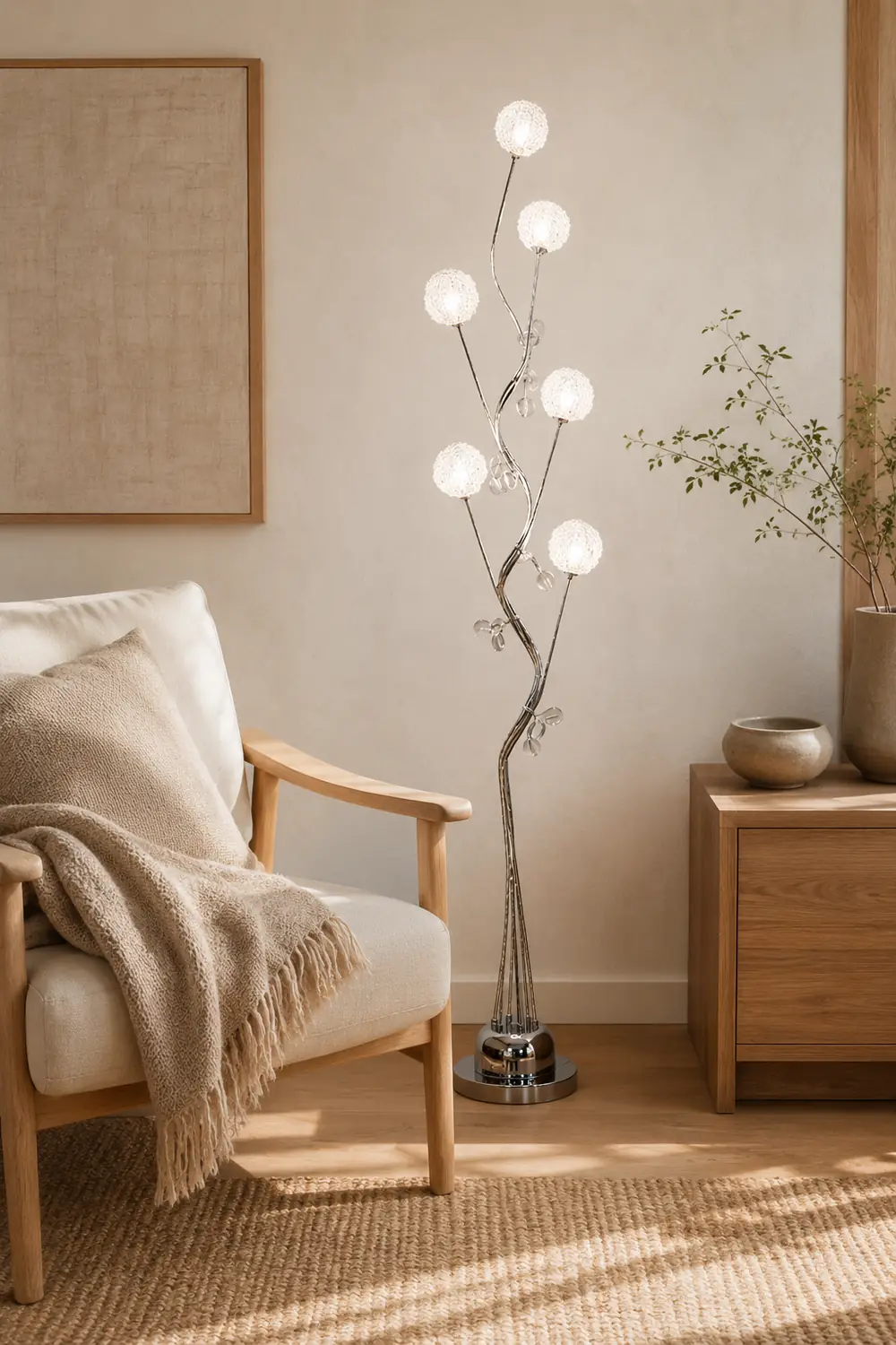 Bella Modern Multi Head Metal Floor Lamp - Lumpaz