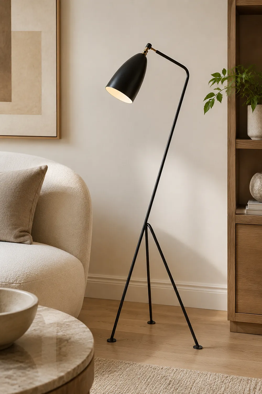 Morandi Modern Metal Cup Black Floor Lamp, Multi Colors - Lumpaz