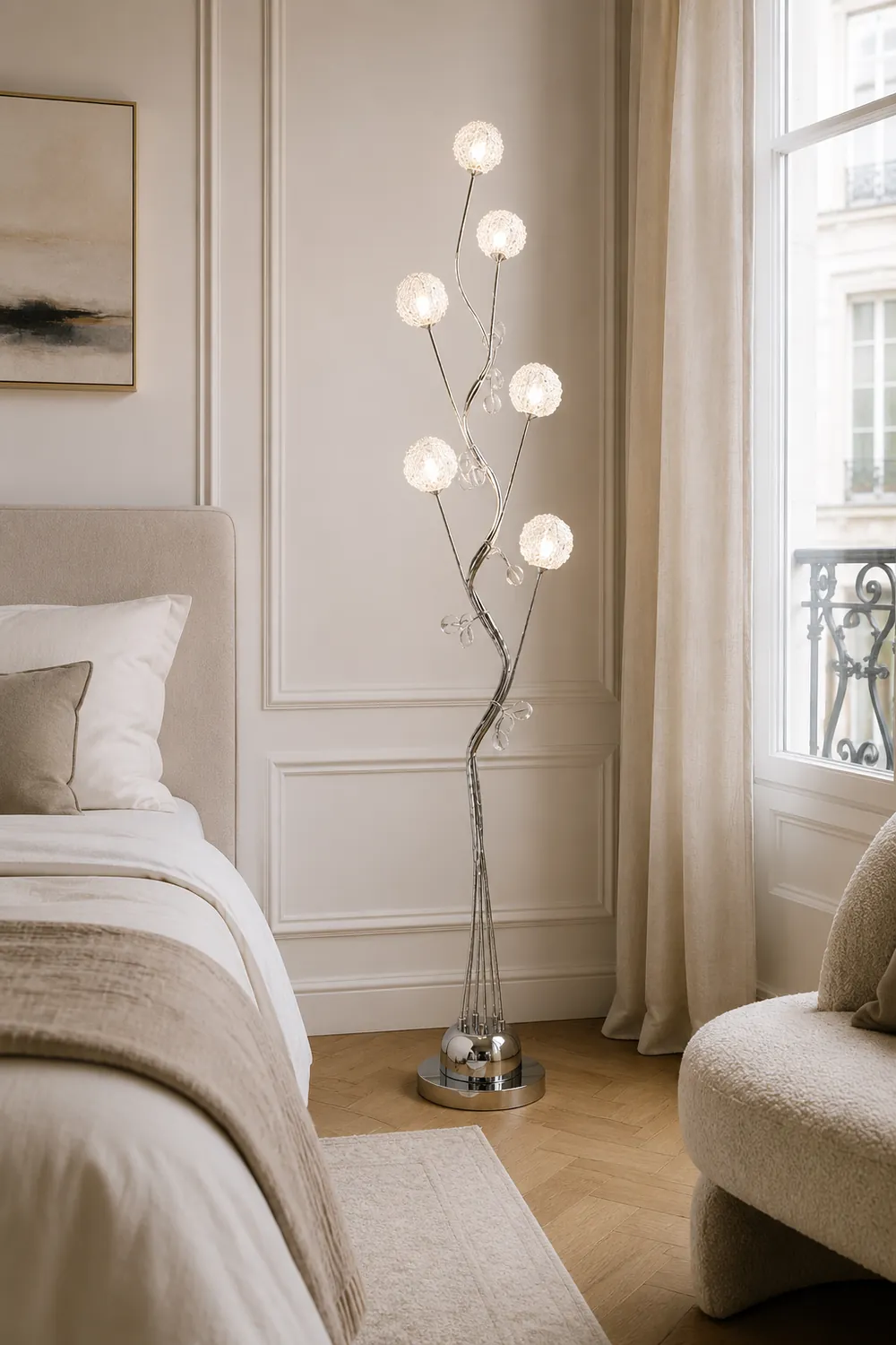 Bella Modern Multi Head Metal Floor Lamp - Lumpaz