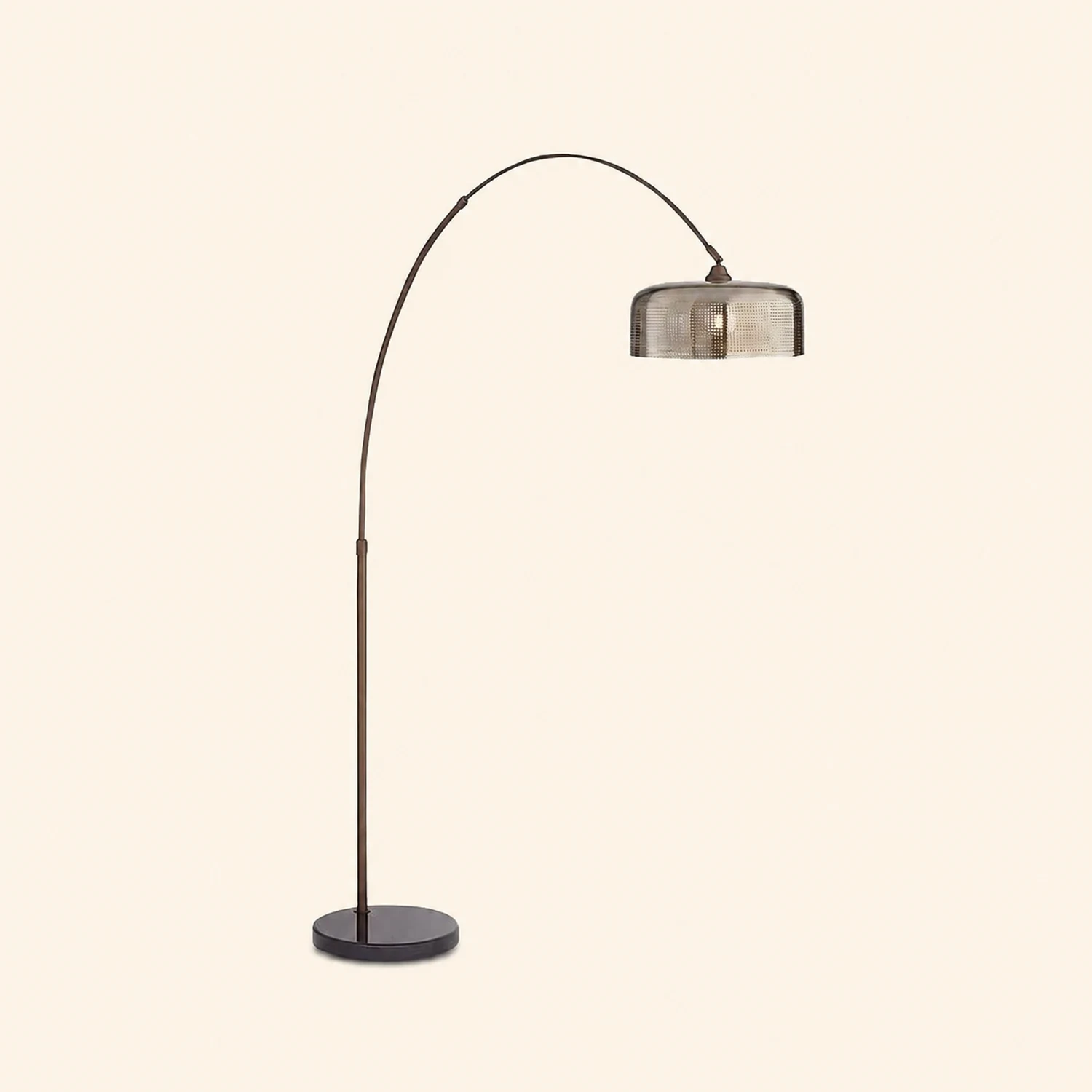 Salgado Modern Arch Cylinder Metal Floor Lamp, Black - Lumpaz