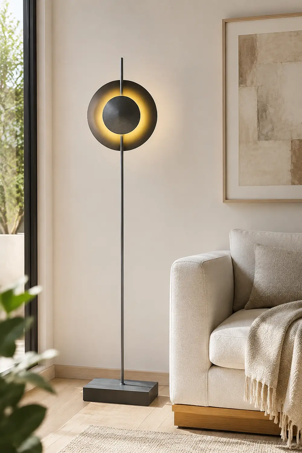 Salgado Industrial Semicircle Metal Floor Lamp - Lumpaz