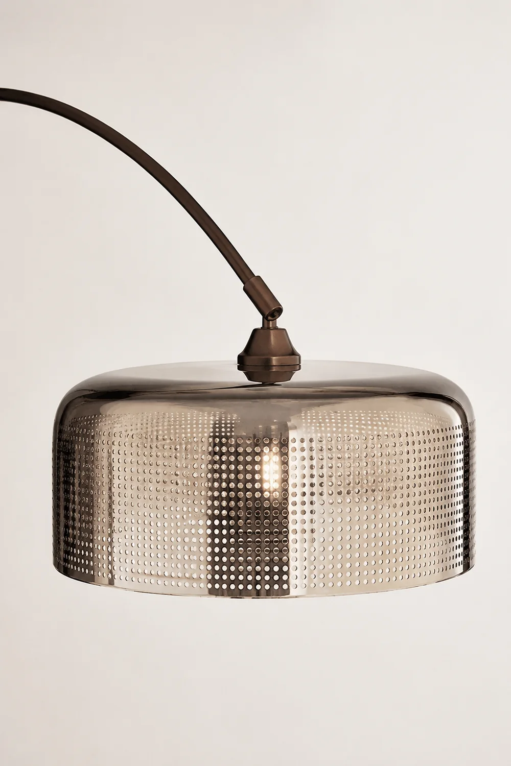 Salgado Modern Arch Cylinder Metal Floor Lamp, Black - Lumpaz