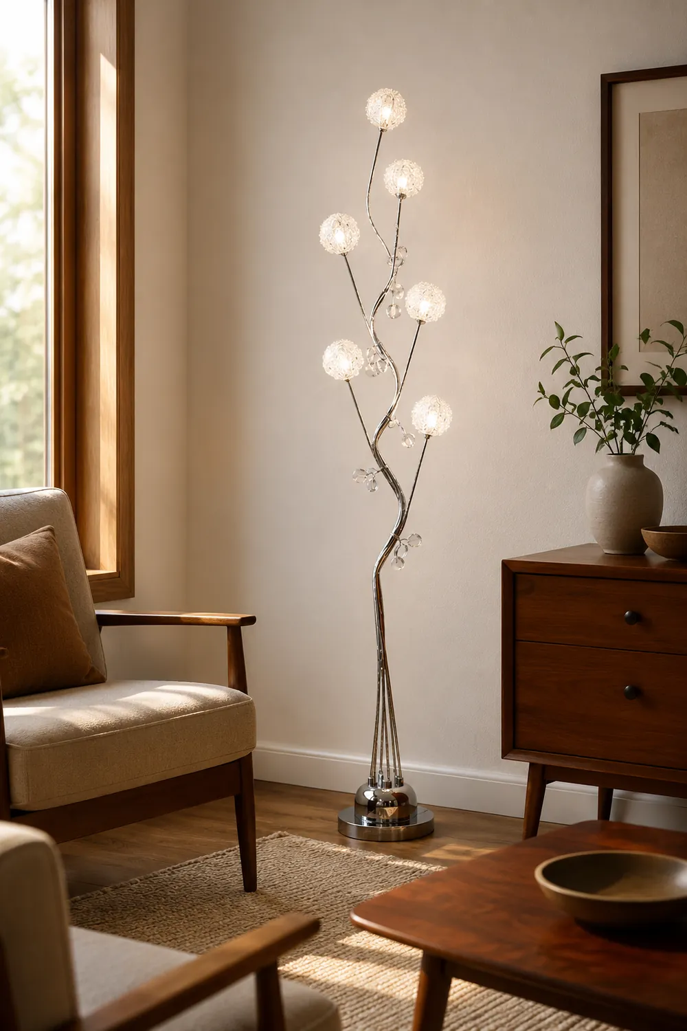 Bella Modern Multi Head Metal Floor Lamp - Lumpaz