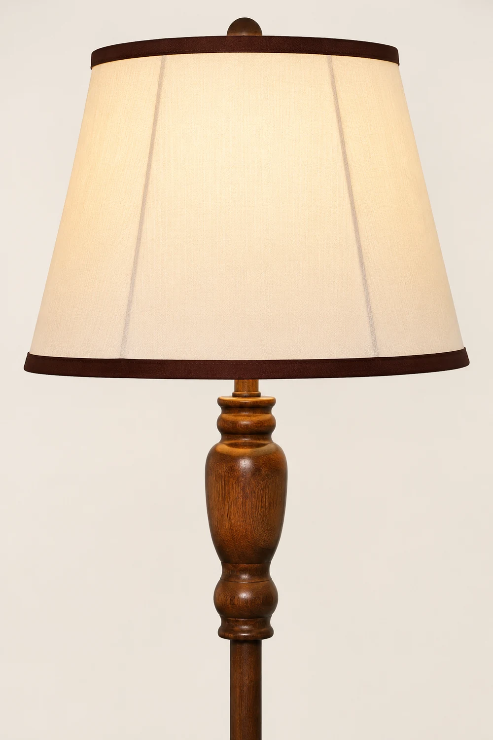 Eryn Retro Drum Fabric Metal Floor Lamp, Beige/Khaki - Lumpaz