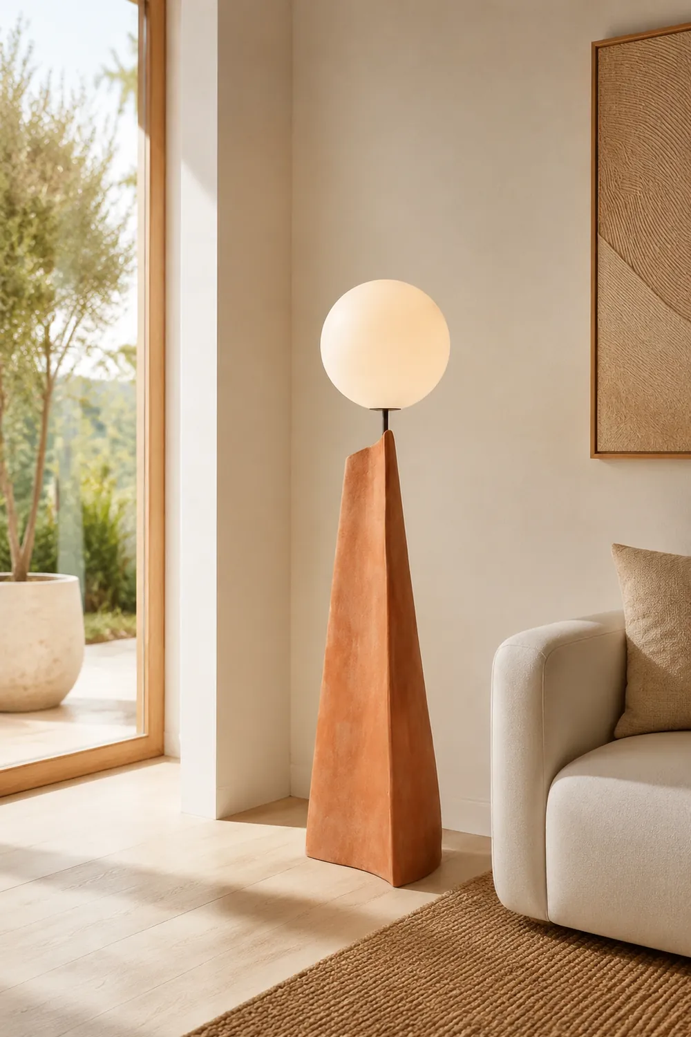 Carins Nordic Globe Floor Lamp, Metal&Glass, Living room - Lumpaz