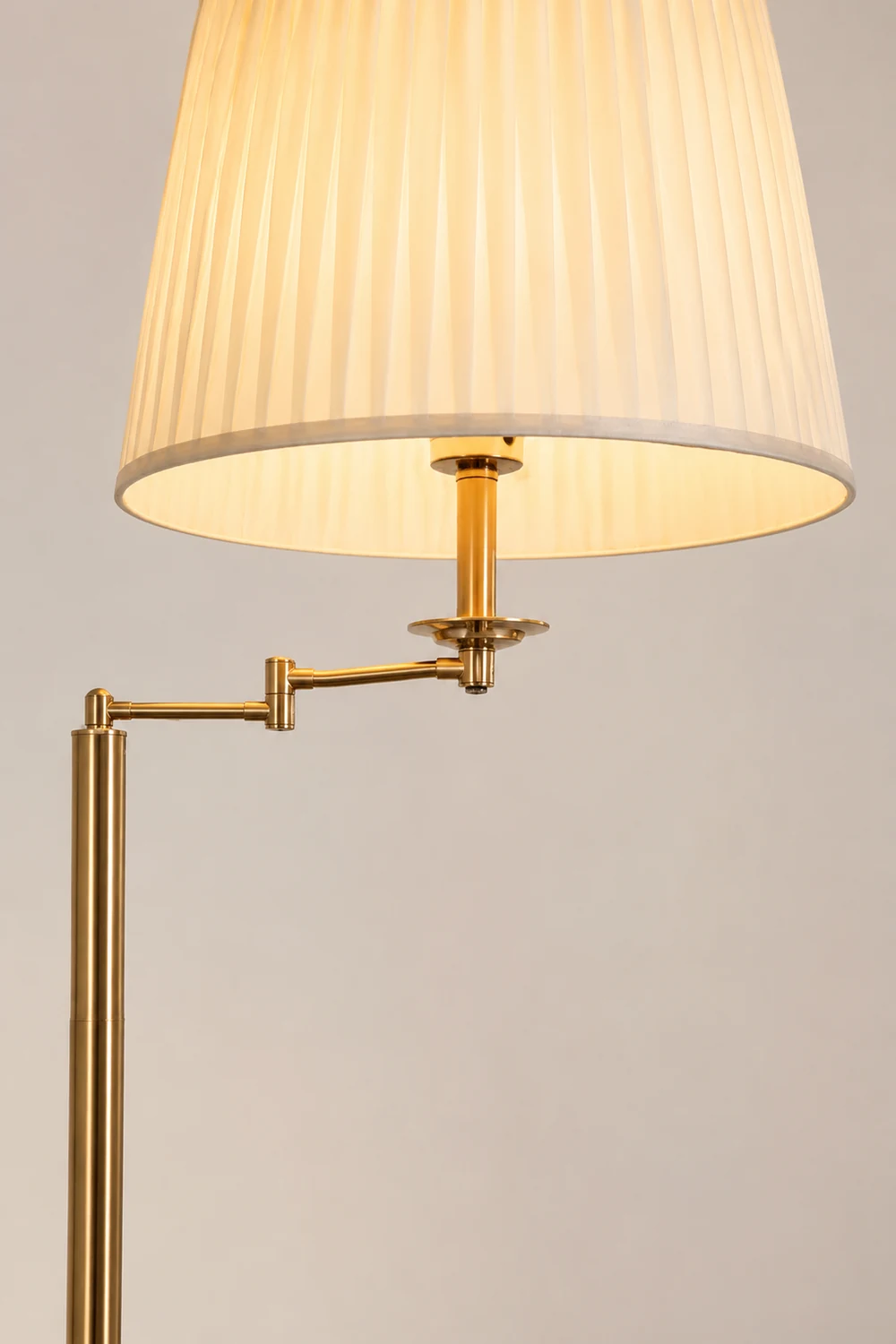Eryn Modern Drum Cylinder Metal Fabric Floor Lamp,Brass - Lumpaz