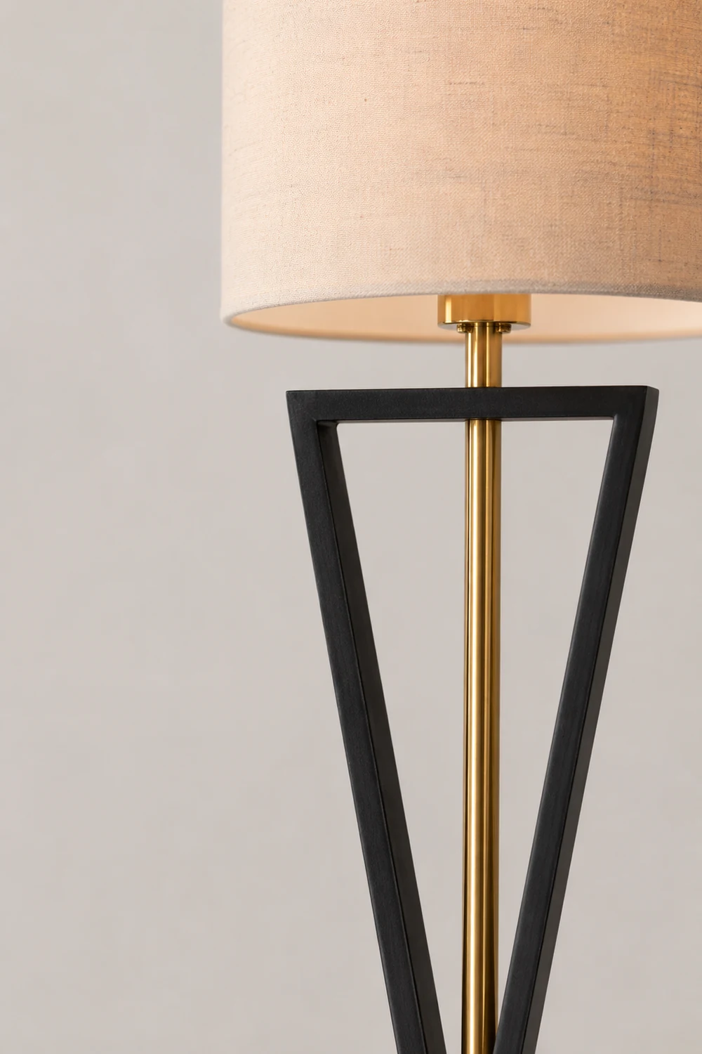 Eryn Retro Cylinder Tripod Metal  Fabric Multi Color Floor Lamp - Lumpaz