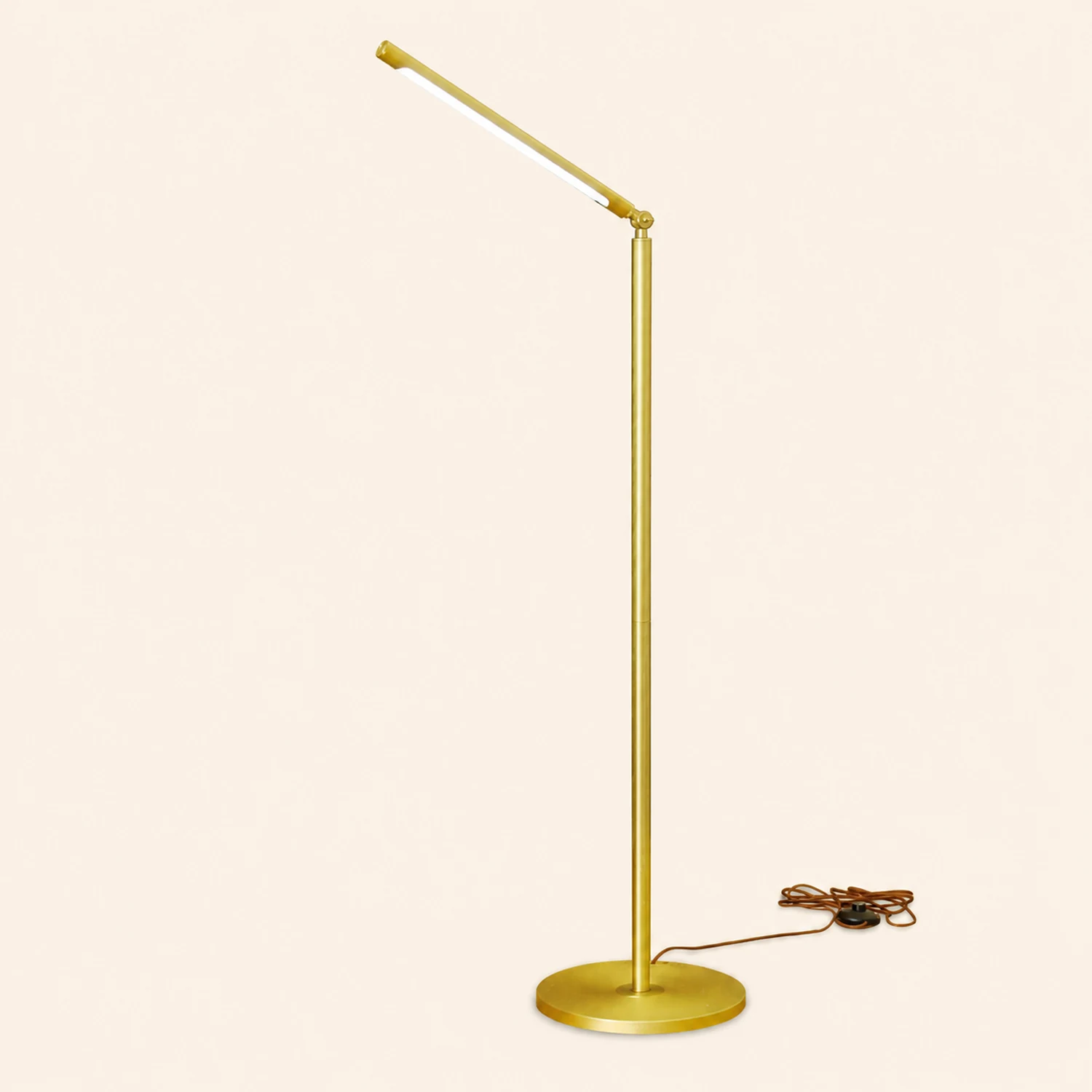 Edge Modern Linear Metal Acrylic Floor Lamp,Gold - Lumpaz