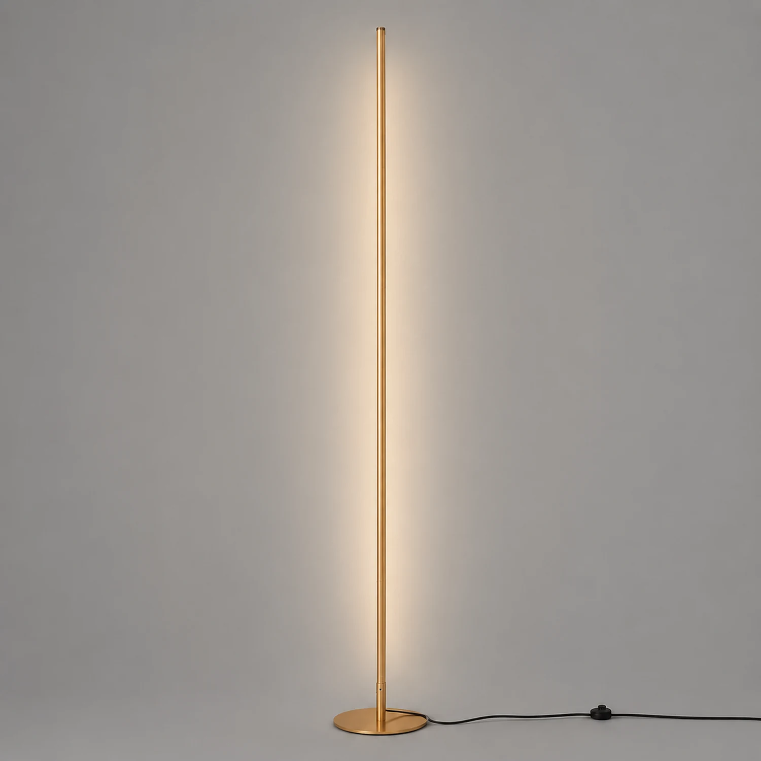 Edge Modern Minimalist Linear Floor Lamp, Metal/Silica Gel, Living Room - Lumpaz