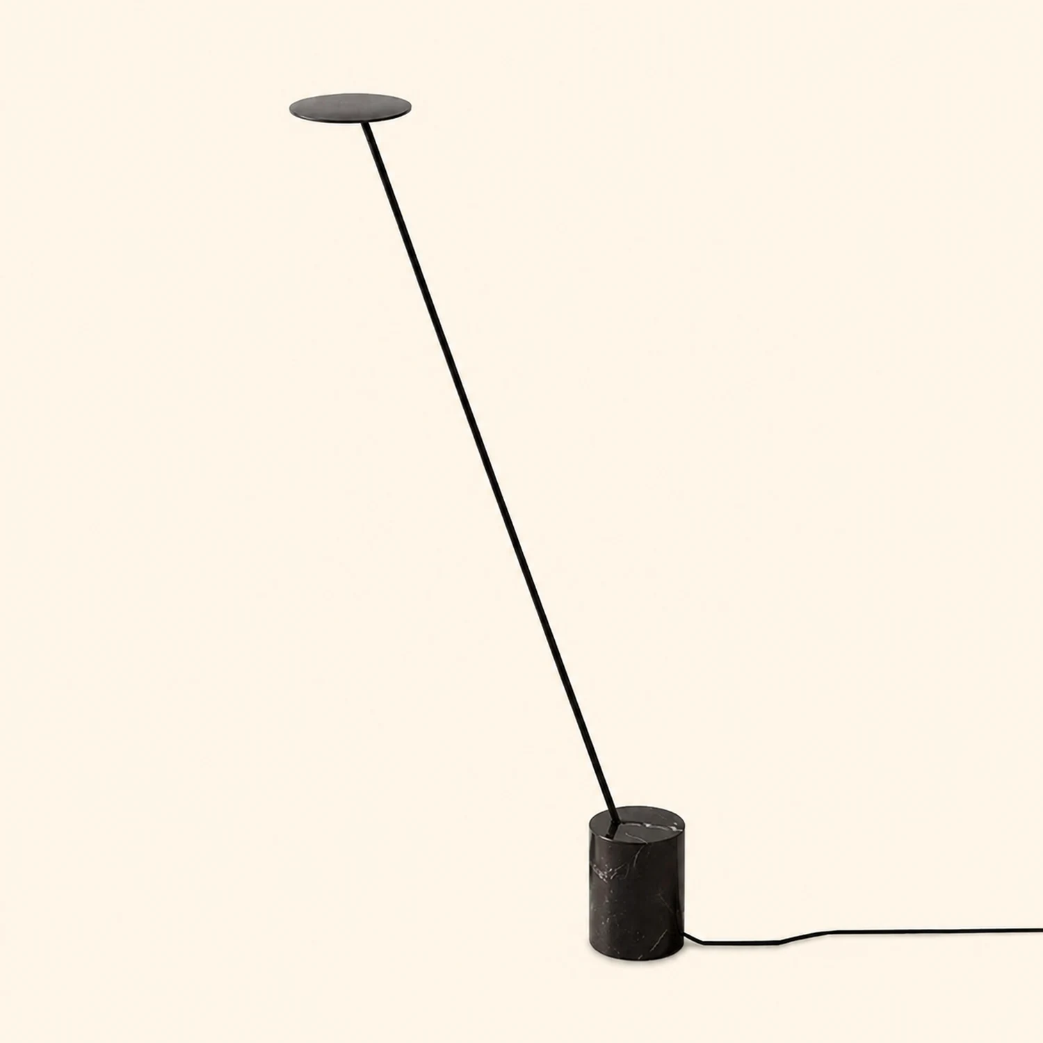 Valentina Nordic LED Floor Lamp, Black&White, Metal&Marble - Lumpaz