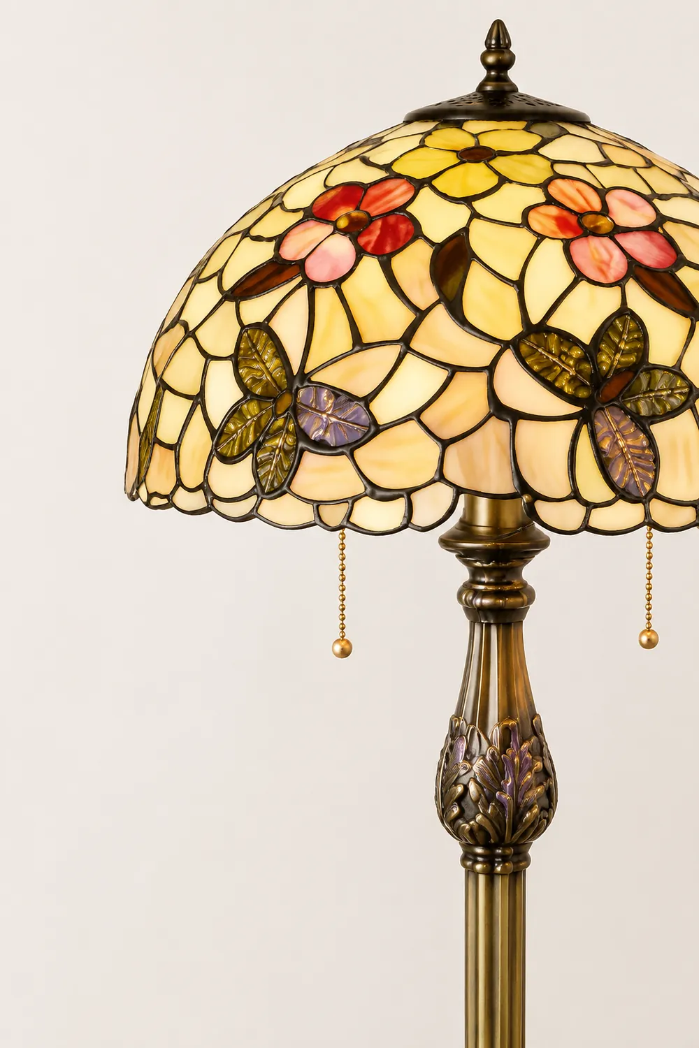Alessio Vintage Butterfly Flower Metal Floor Lamp, Colorful - Lumpaz