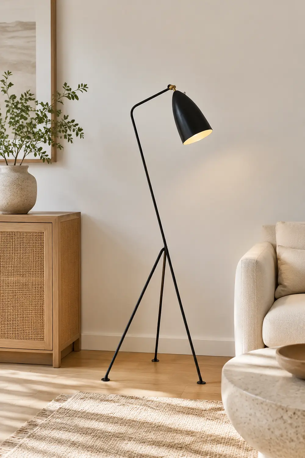 Morandi Modern Metal Cup Black Floor Lamp, Multi Colors - Lumpaz