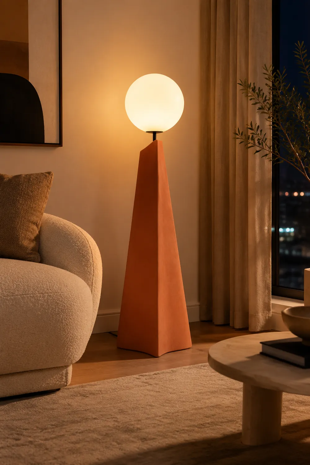Carins Nordic Globe Floor Lamp, Metal&Glass, Living room - Lumpaz
