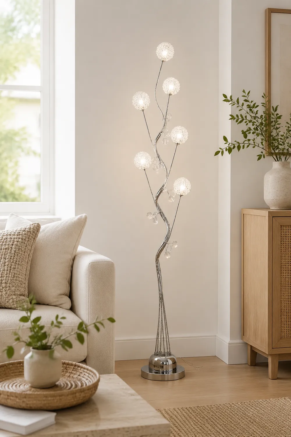 Bella Modern Multi Head Metal Floor Lamp - Lumpaz