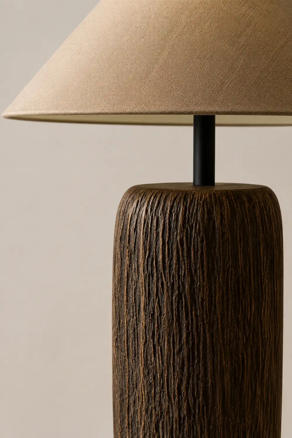 Salgado Retro Cone Ceramic Fabric Floor Lamp - Lumpaz