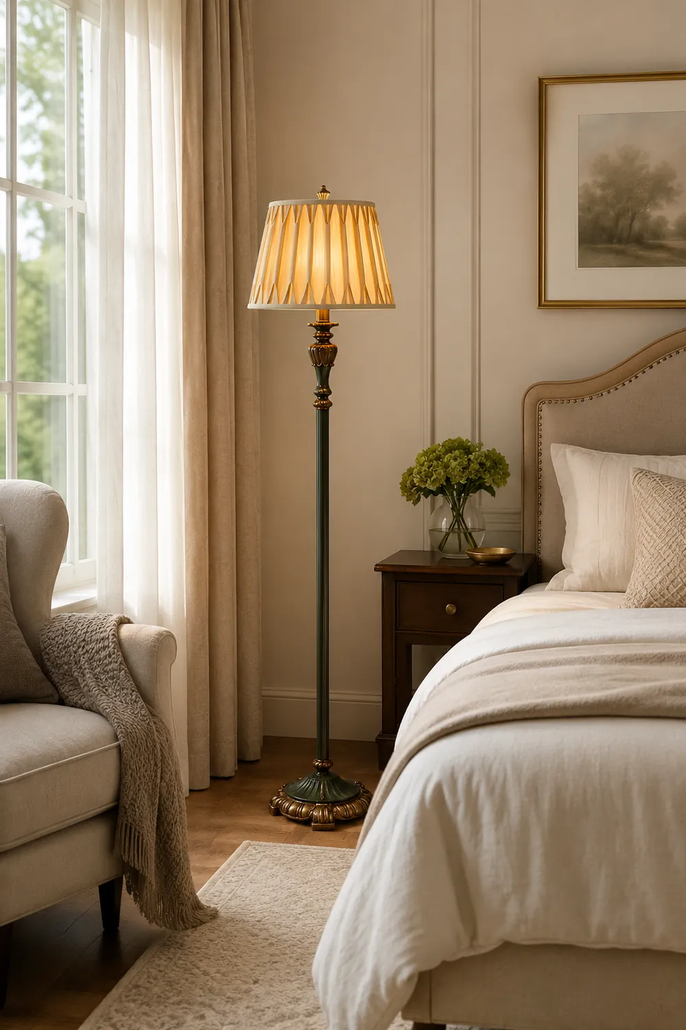 Eryn Retro Dome Metal Resin Floor Lamp - Lumpaz
