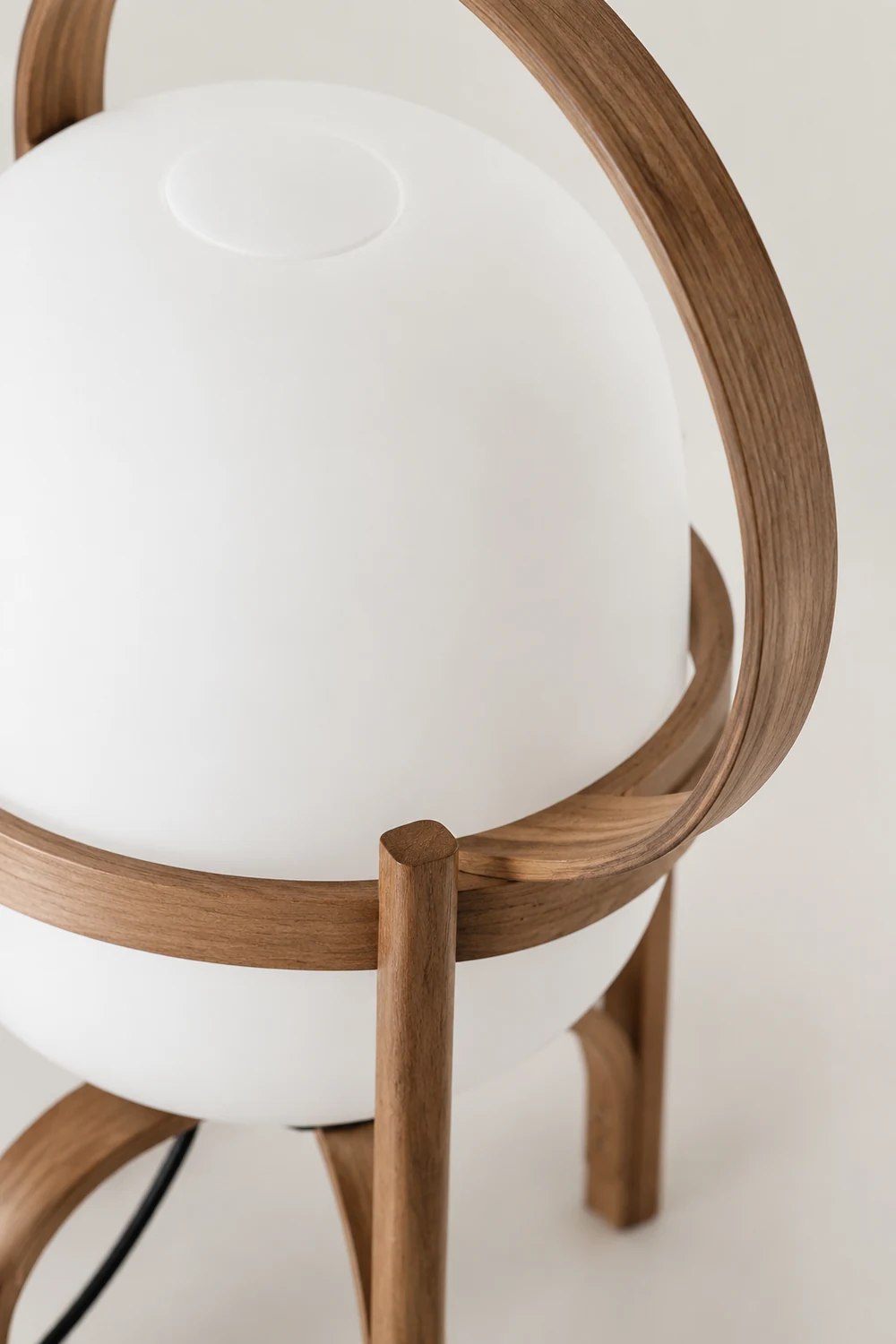 Ozawa Modern Lantern Wood/Glass Floor Lamp - Lumpaz