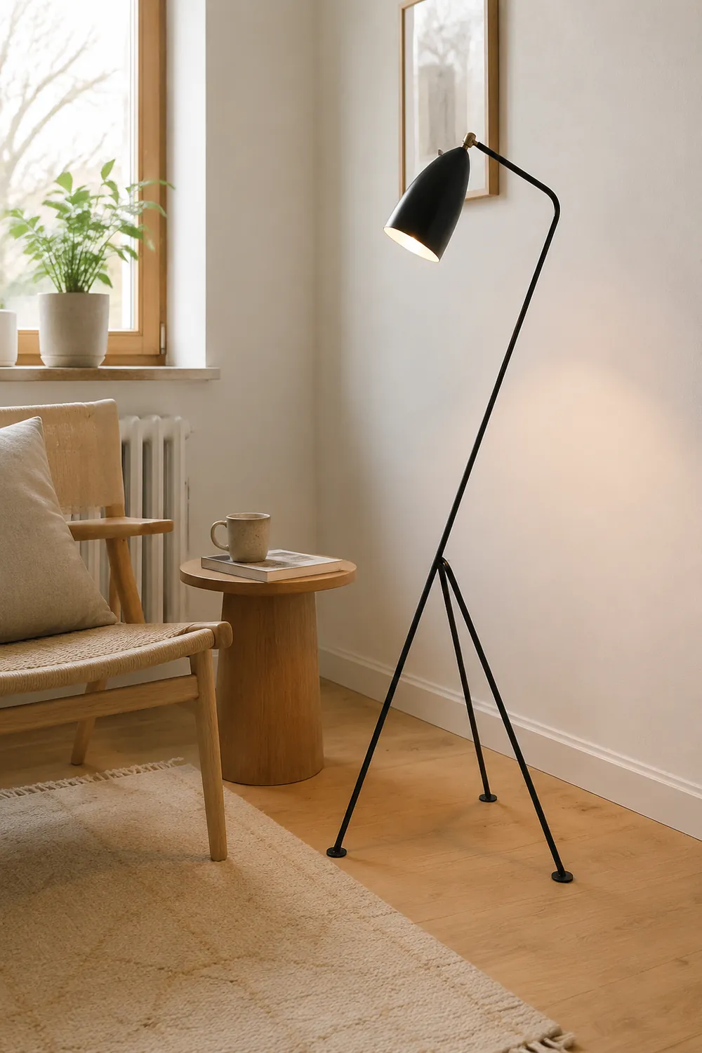 Morandi Modern Metal Cup Black Floor Lamp, Multi Colors - Lumpaz