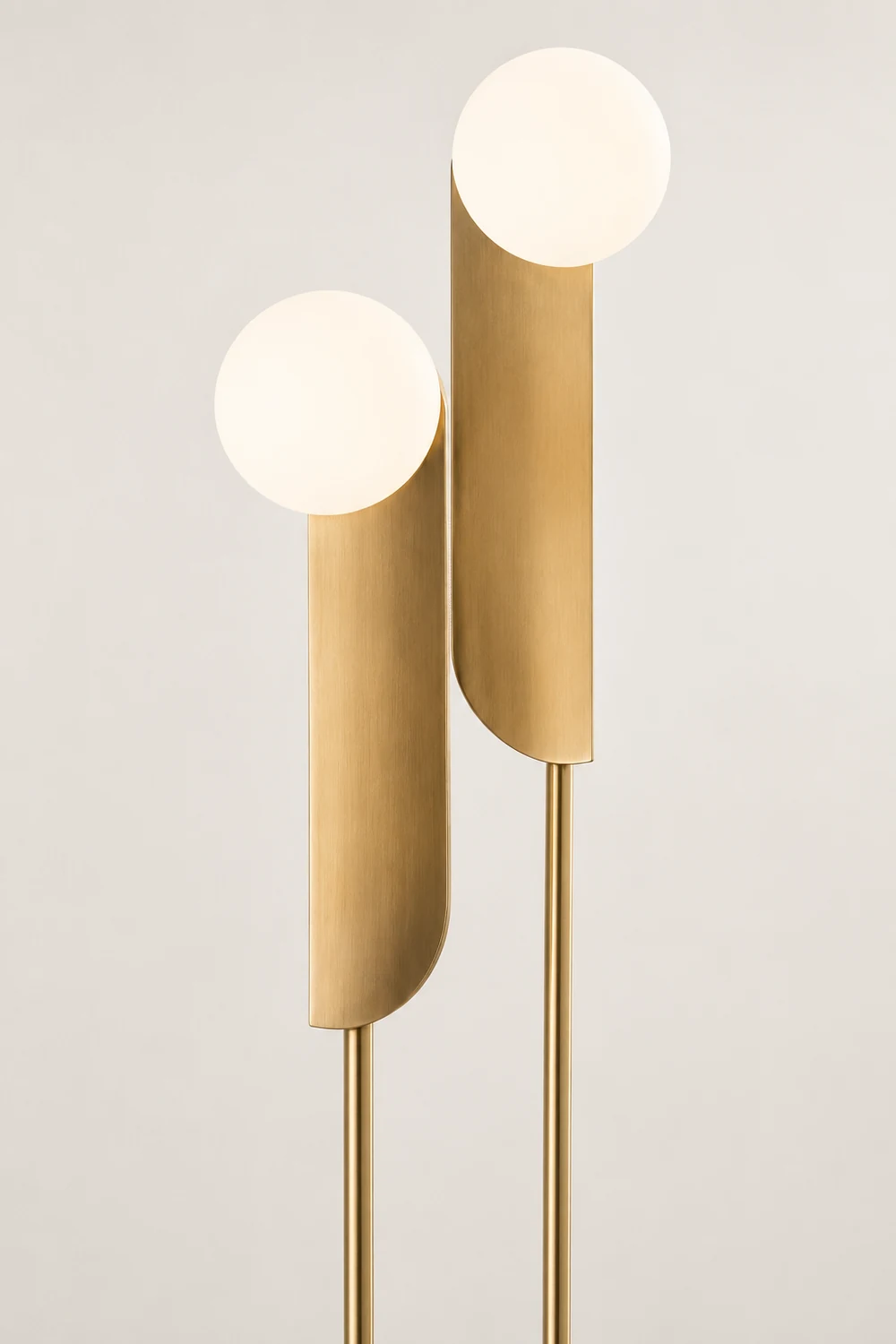Salgado Minimalist Gold Floor Lamp, Metal, Living room - Lumpaz