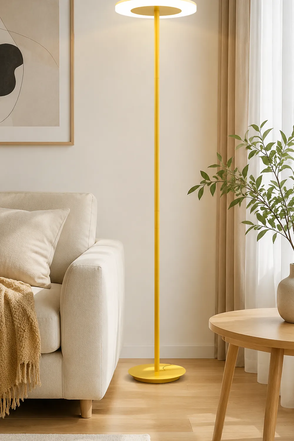 Morandi Modern Disc Metal Floor Lamp, Multi Color - Lumpaz