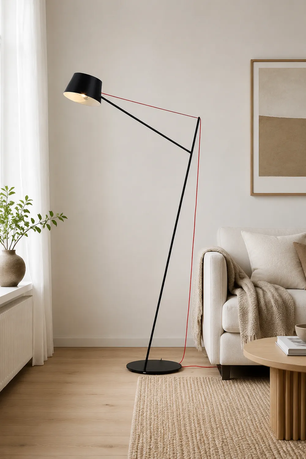 Salgado Modern Arc Linear Metal Floor Lamp, Black - Lumpaz
