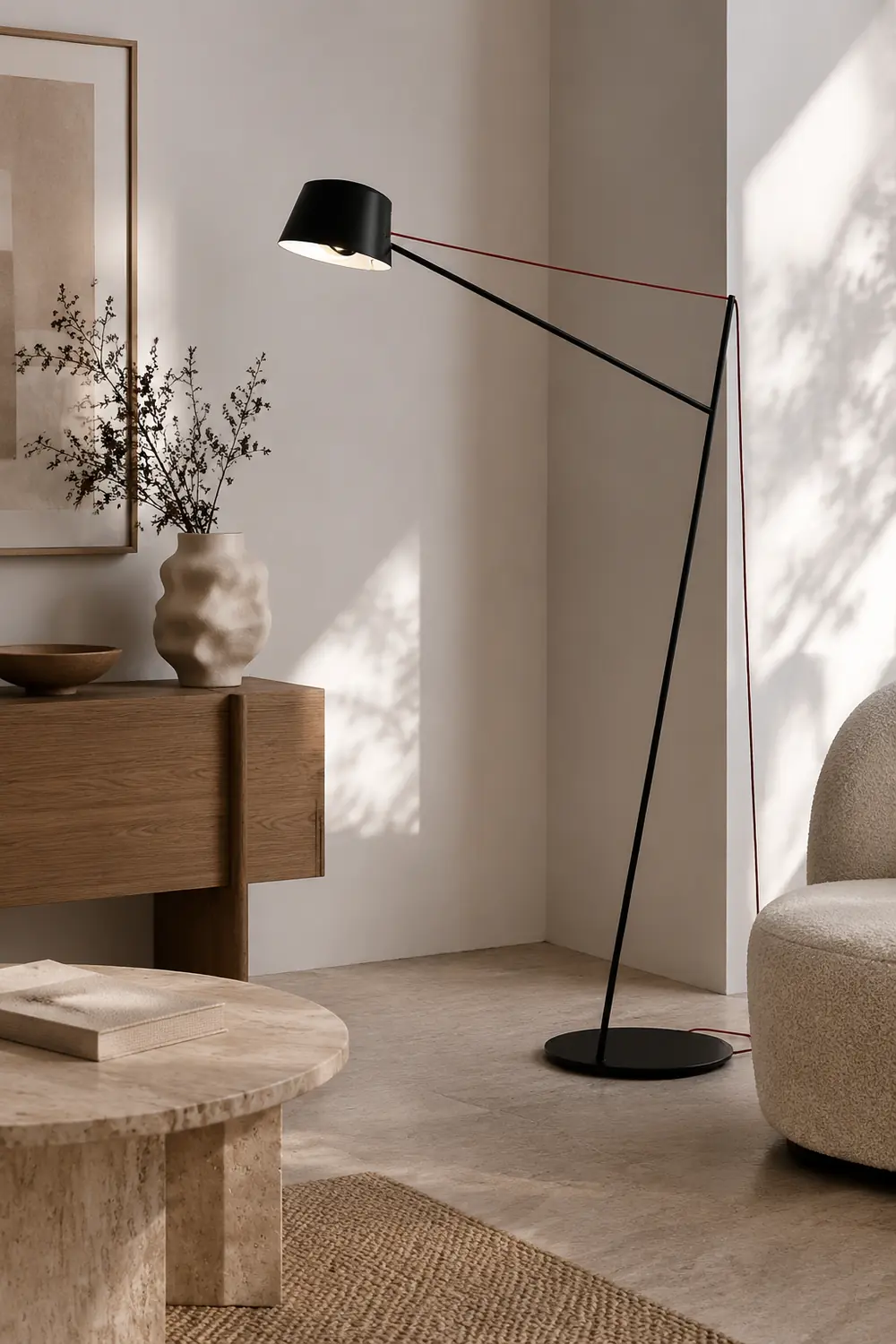 Salgado Modern Arc Linear Metal Floor Lamp, Black - Lumpaz