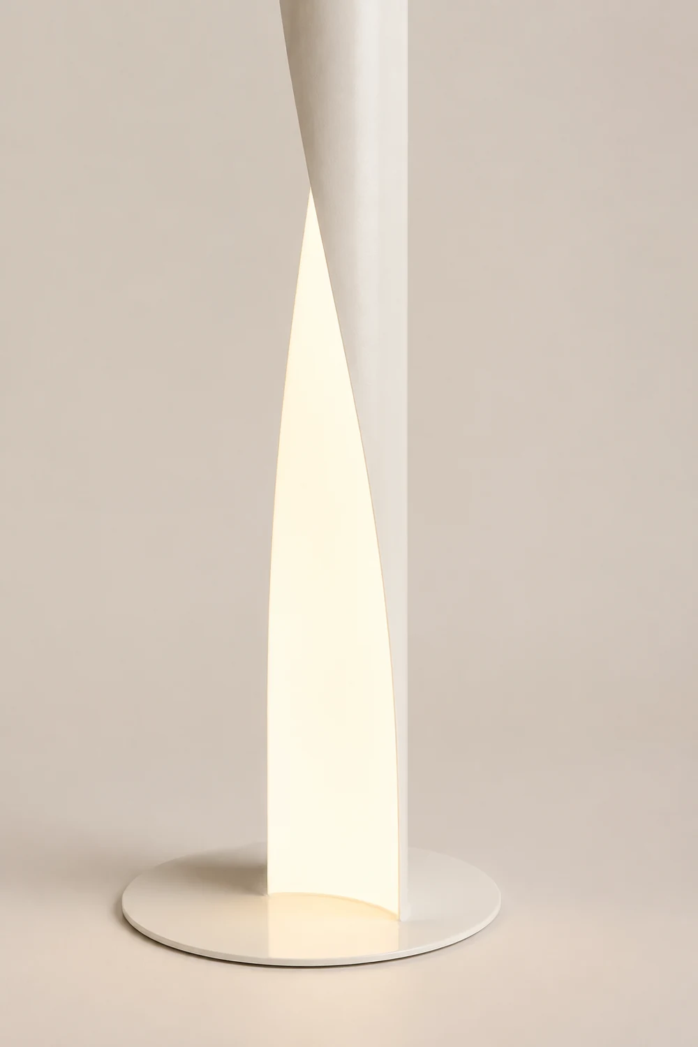 Edge Modern Minimalist Twisted Cylinder Metal Floor Lamp, White/Red/Gray/Gold - Lumpaz