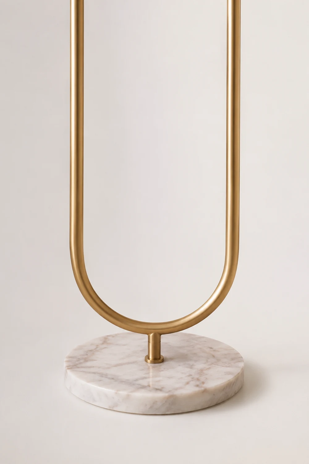 Valentina Modern U-shaped Metal/Glass Floor Lamp, Gold - Lumpaz