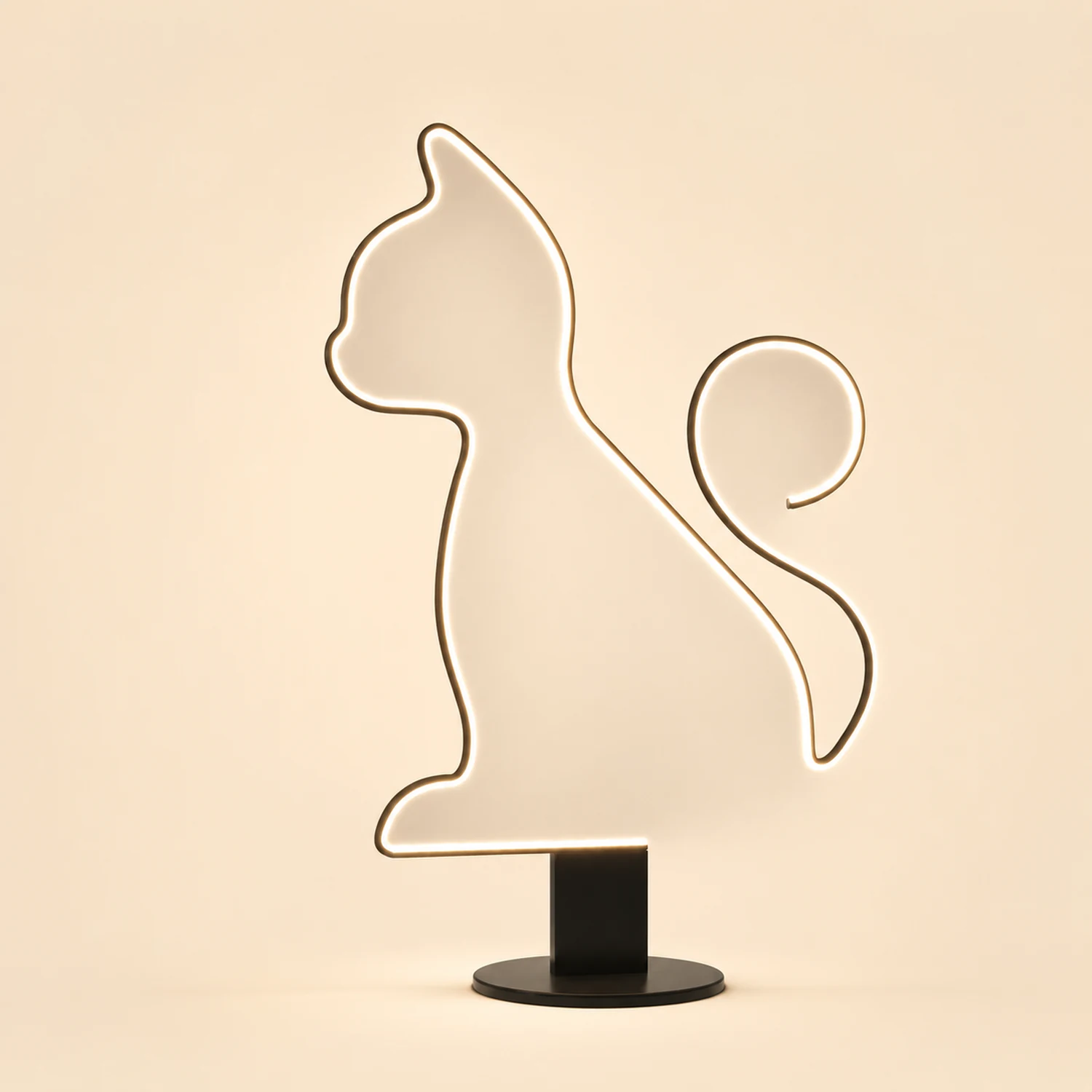 Edge Modern Cat/Dog  Linear Metal Acrylic Floor Lamp - Lumpaz