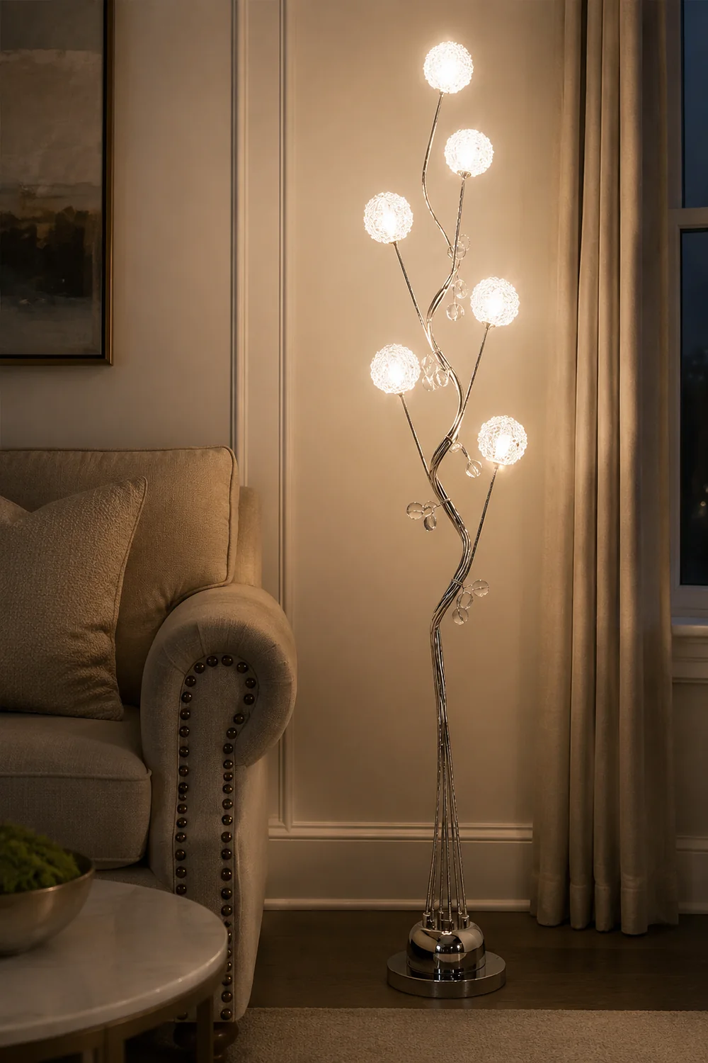 Bella Modern Multi Head Metal Floor Lamp - Lumpaz