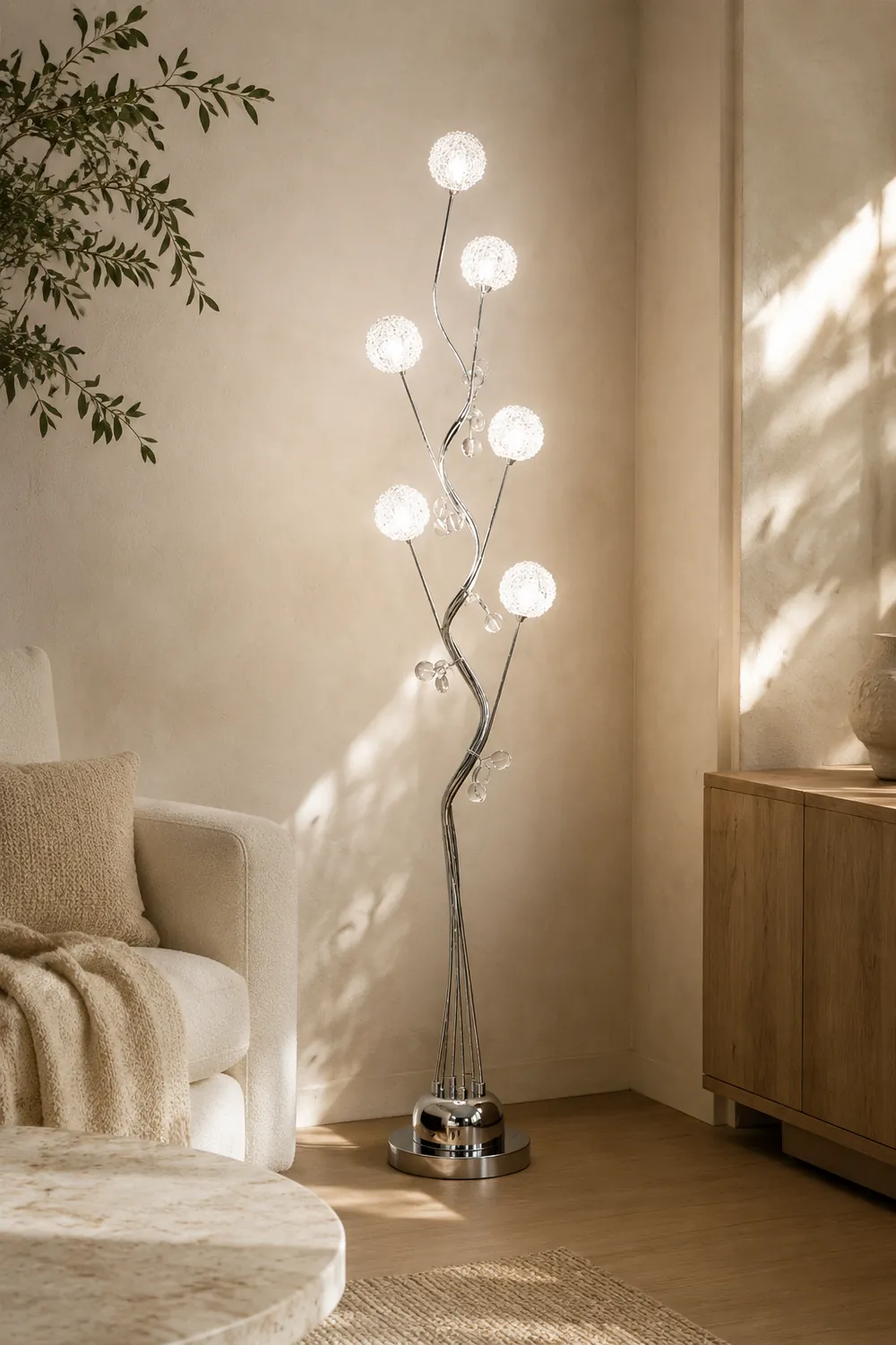 Bella Modern Multi Head Metal Floor Lamp - Lumpaz