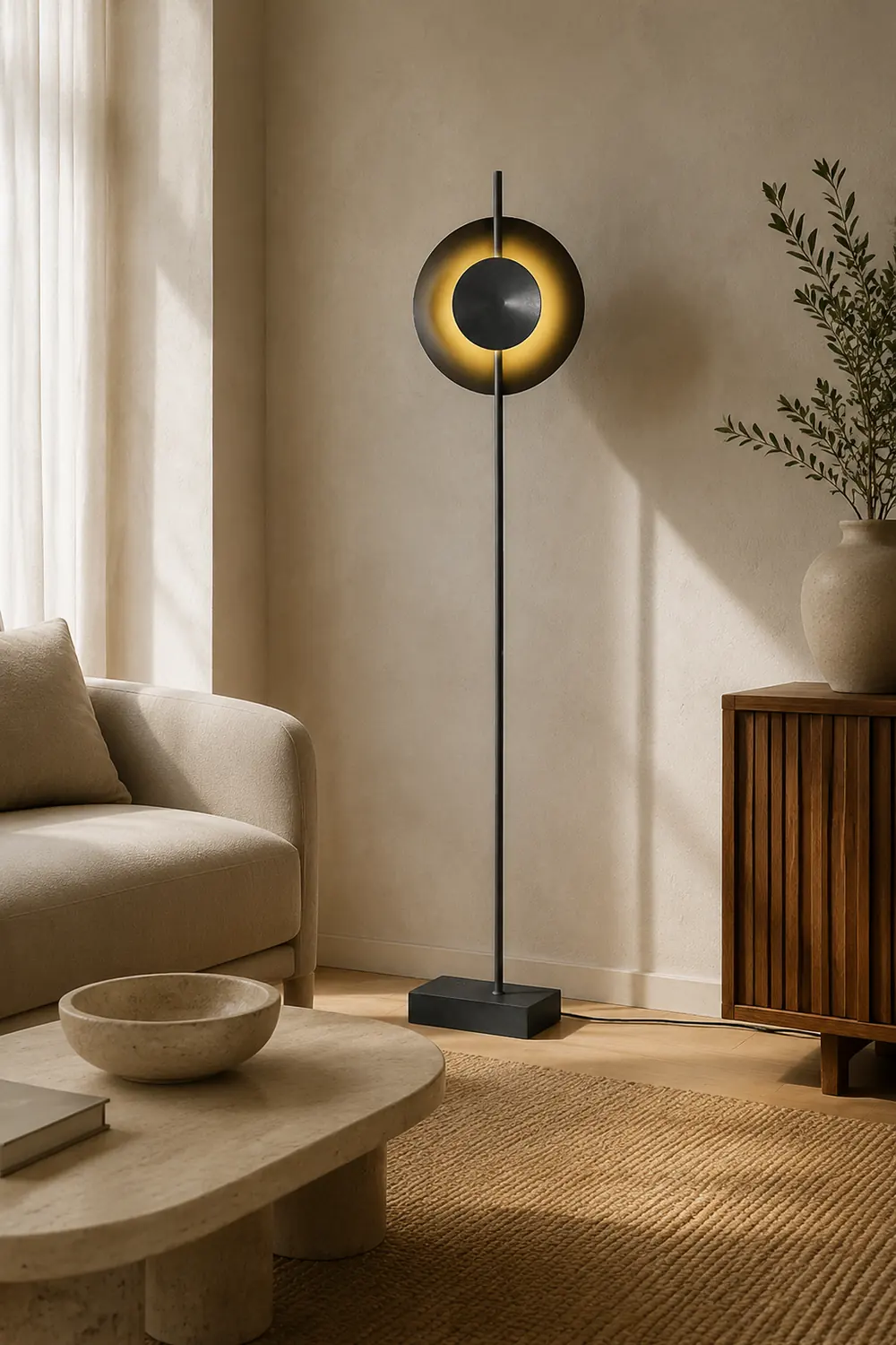 Salgado Industrial Semicircle Metal Floor Lamp - Lumpaz