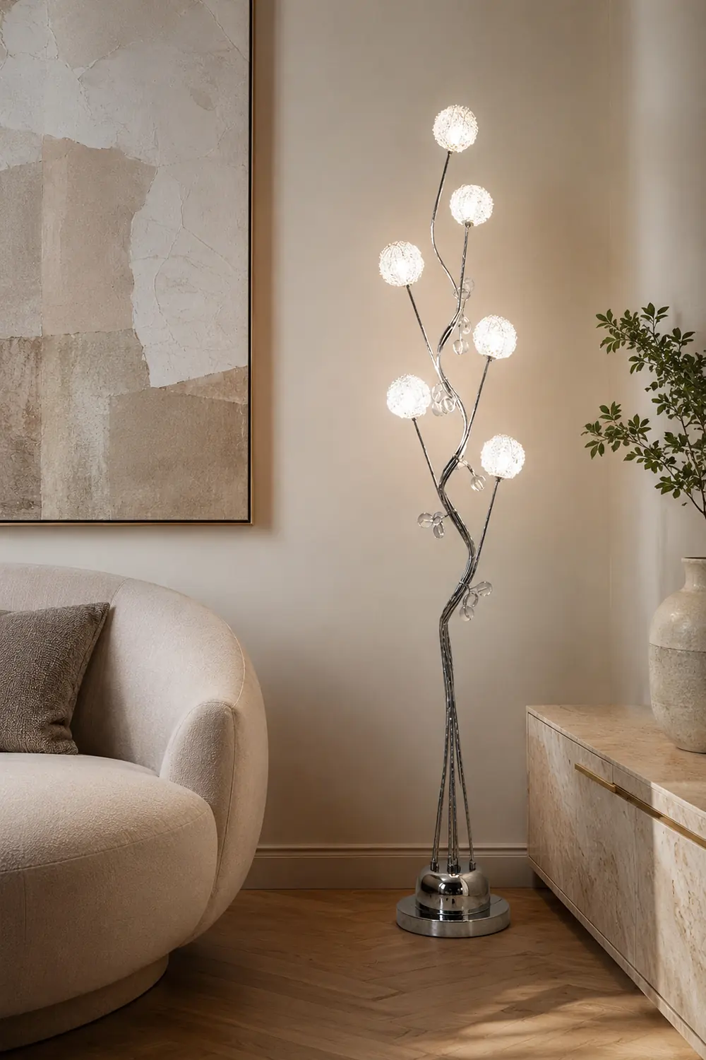 Bella Modern Multi Head Metal Floor Lamp - Lumpaz