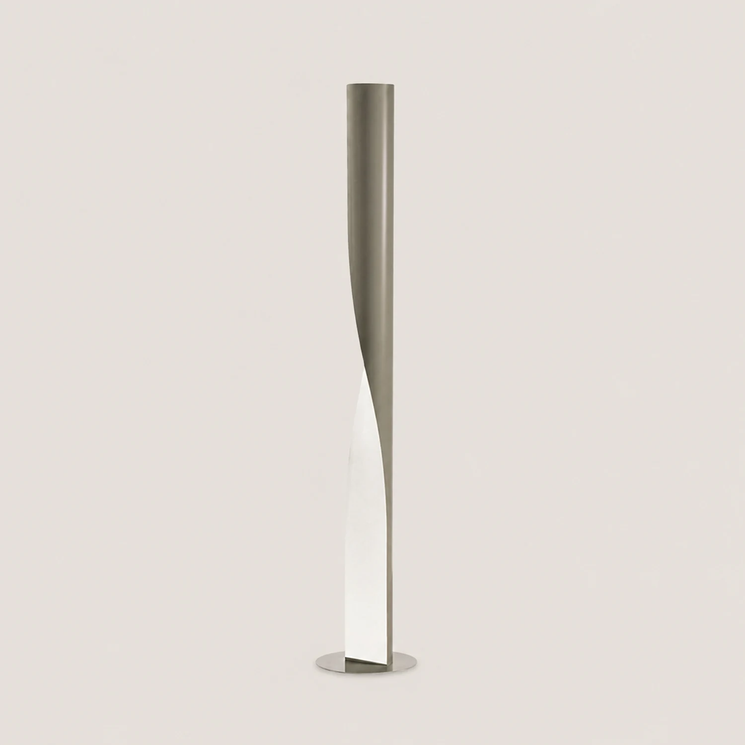 Edge Modern Minimalist Twisted Cylinder Metal Floor Lamp, White/Red/Gray/Gold - Lumpaz