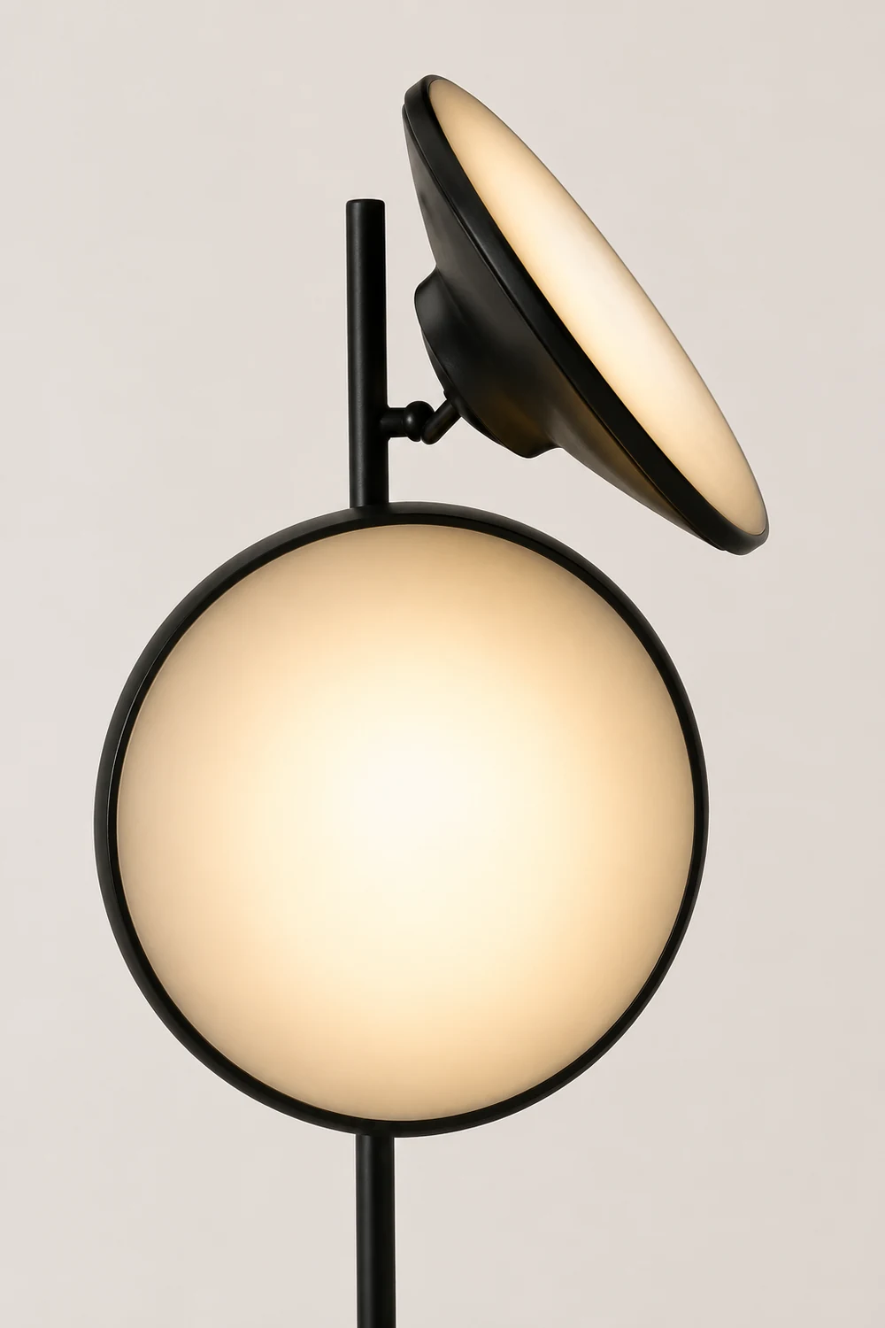Salgado Trumpet Floor Lamp, Metal, Black, Living Room/Bedroom - Lumpaz