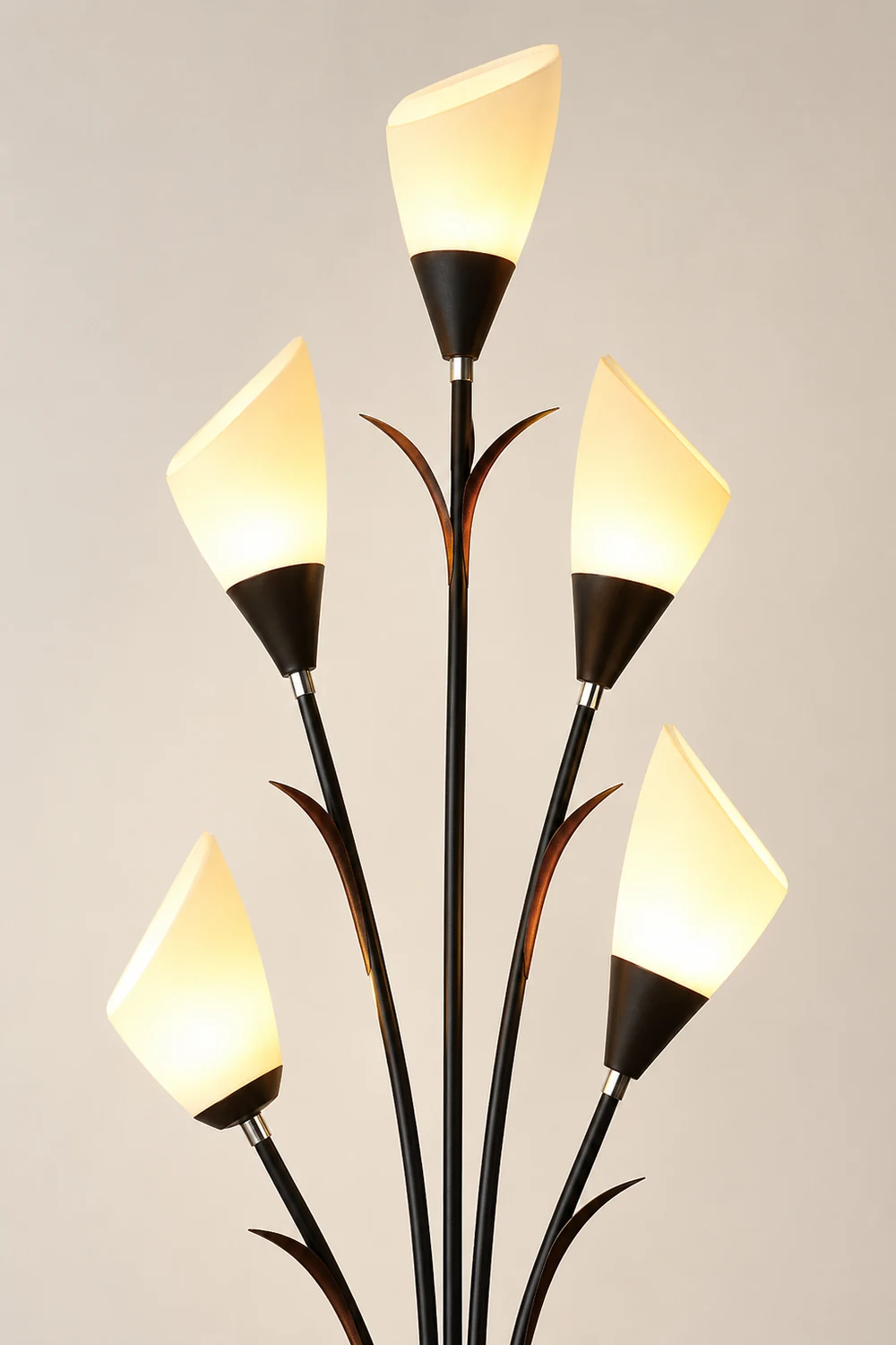 Bella Flower Branching Black Floor Lamp, Living Room - Lumpaz
