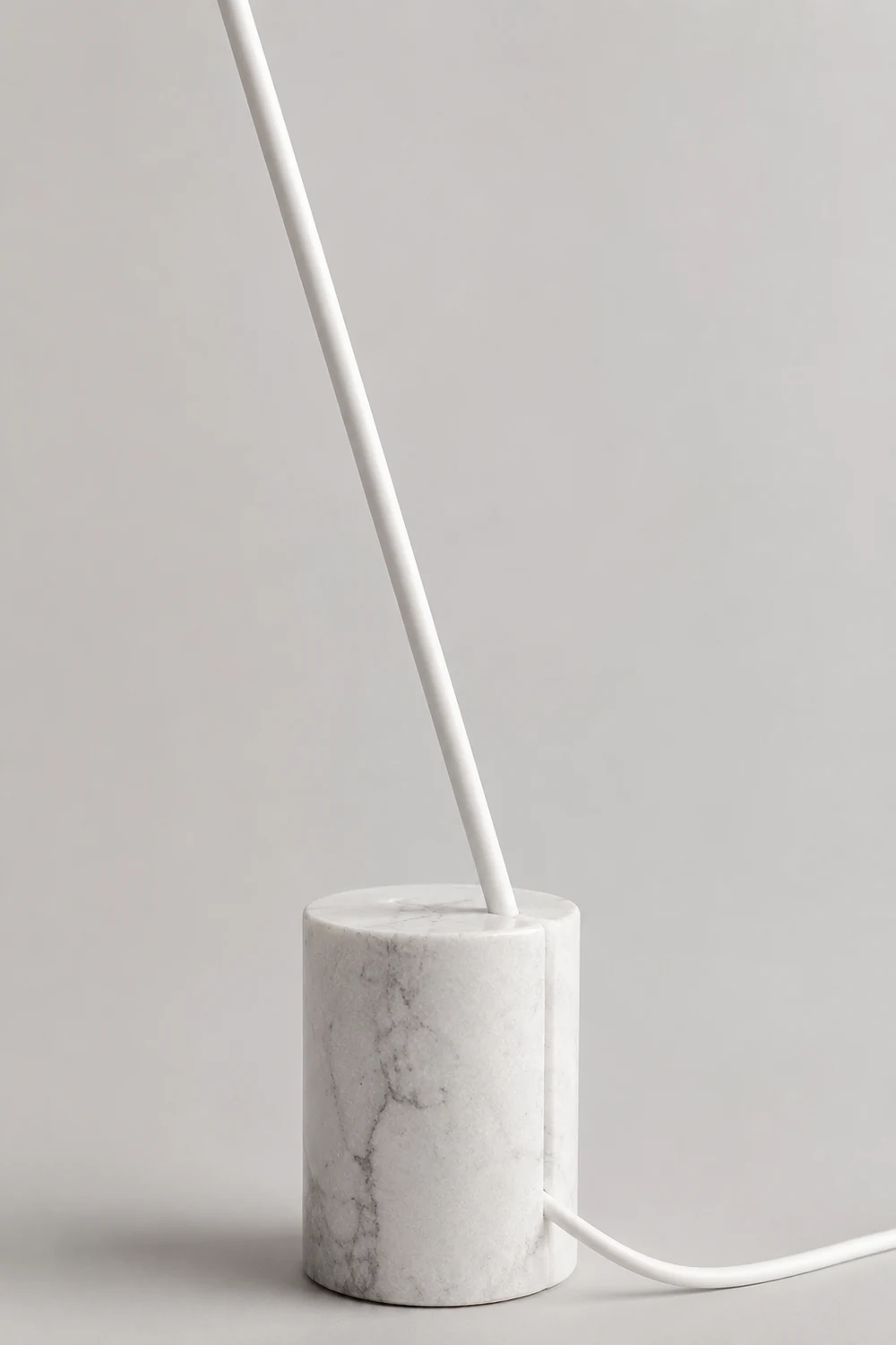 Valentina Nordic LED Floor Lamp, Black&White, Metal&Marble - Lumpaz