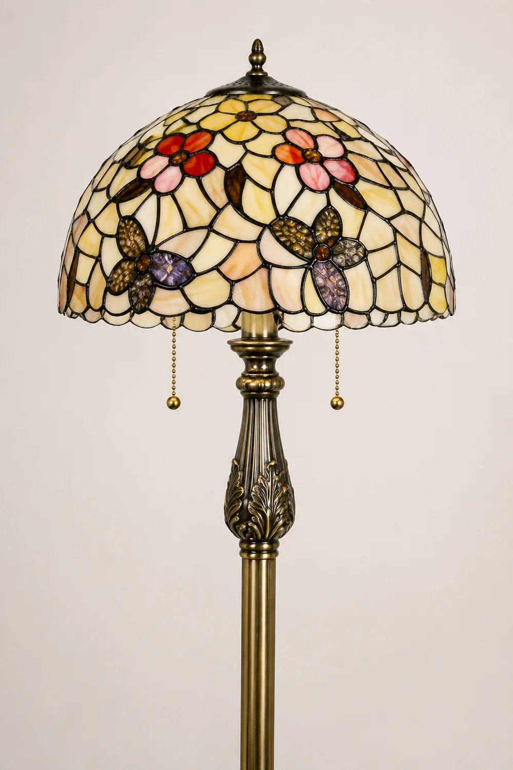 Alessio Vintage Butterfly Flower Metal Floor Lamp, Colorful - Lumpaz